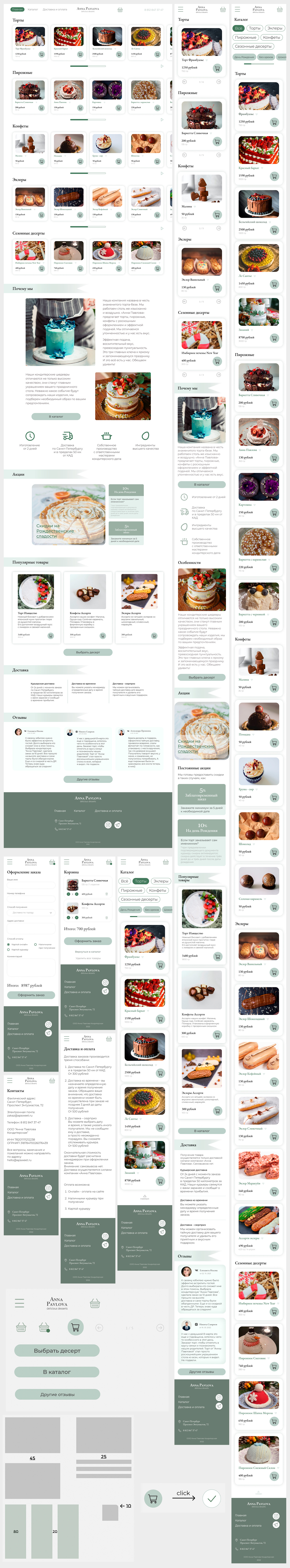 Сайт кондитерской — Изображение №9 — Интерфейсы на Dprofile
