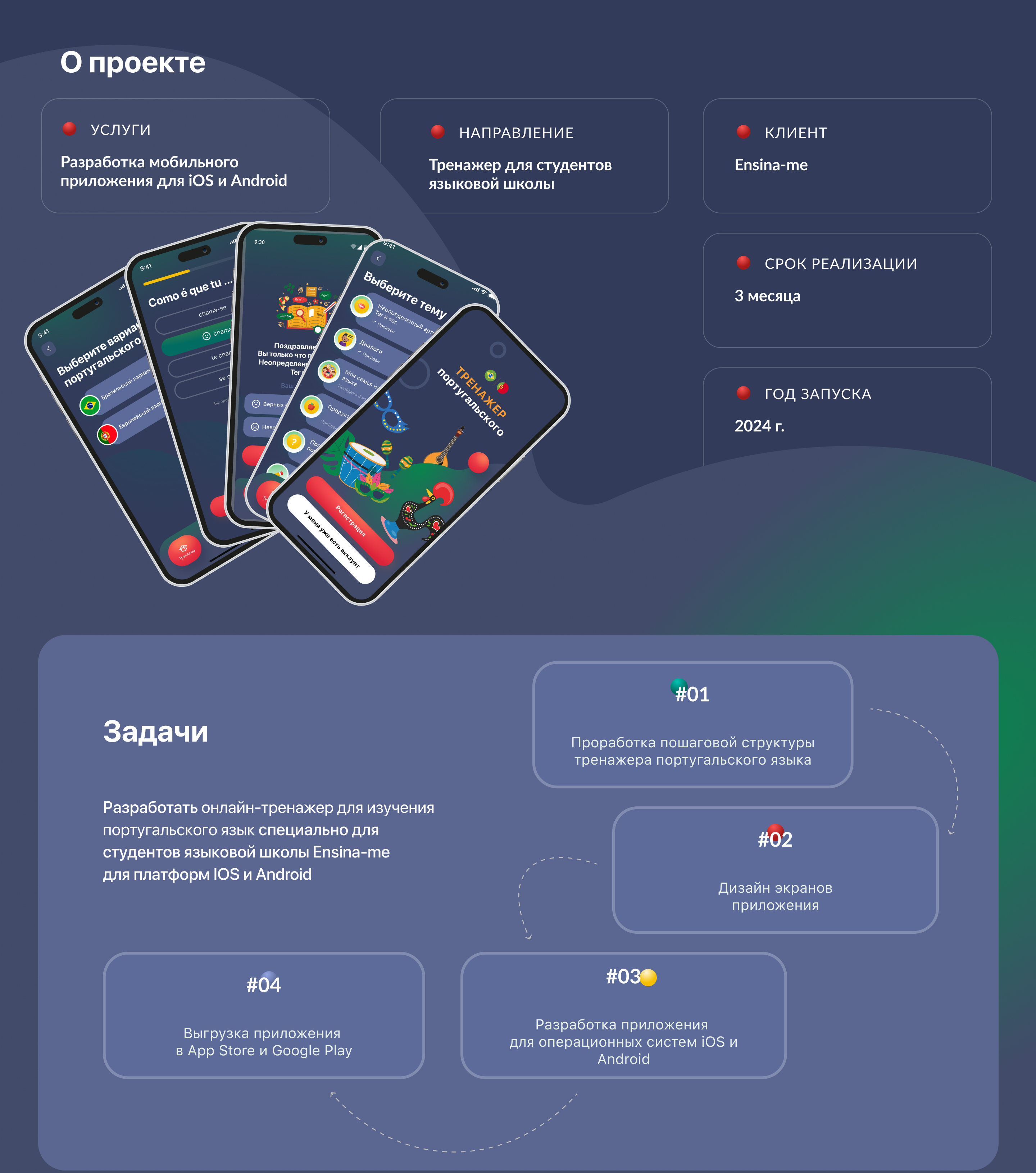Приложение - изучение португальского языка — Изображение №2 — Интерфейсы на Dprofile