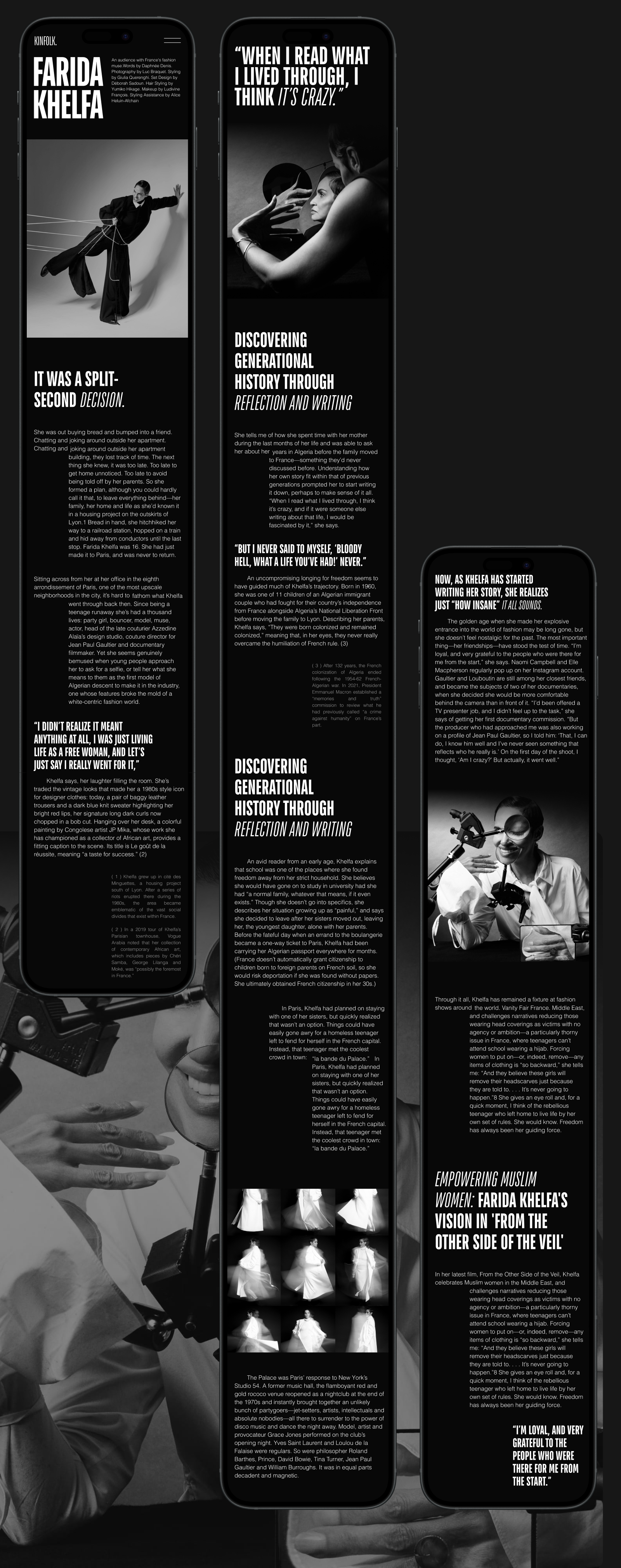 Kinofolk. Farida Khelfa — Изображение №5 — Интерфейсы, Брендинг на Dprofile