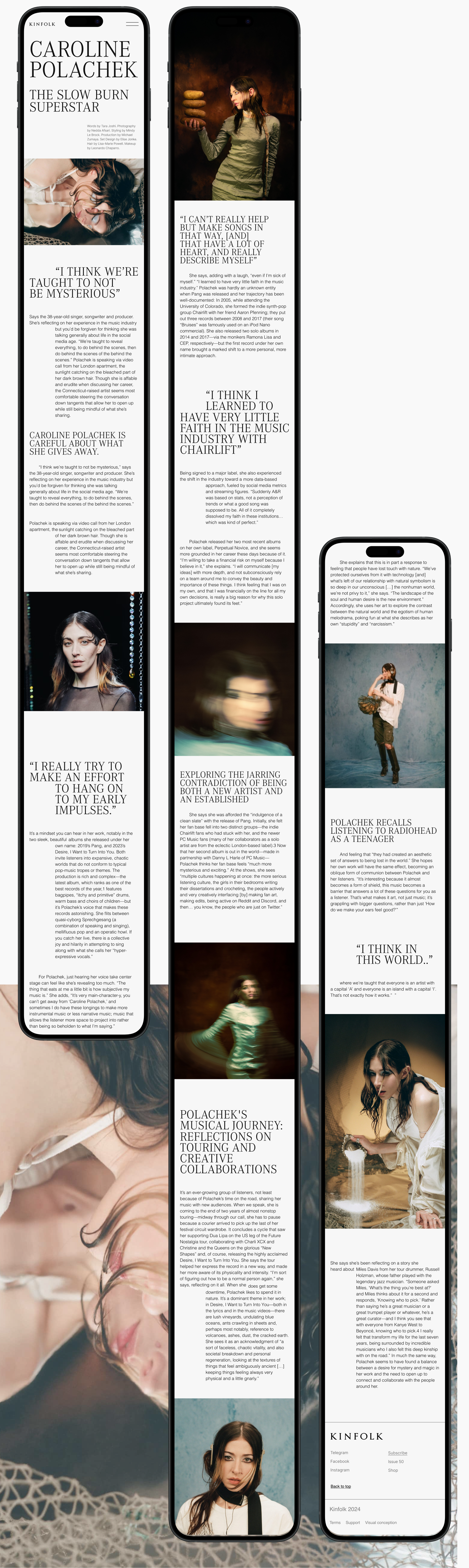 Kinofolk. Caroline Polachek — Изображение №6 — Интерфейсы, Брендинг на Dprofile