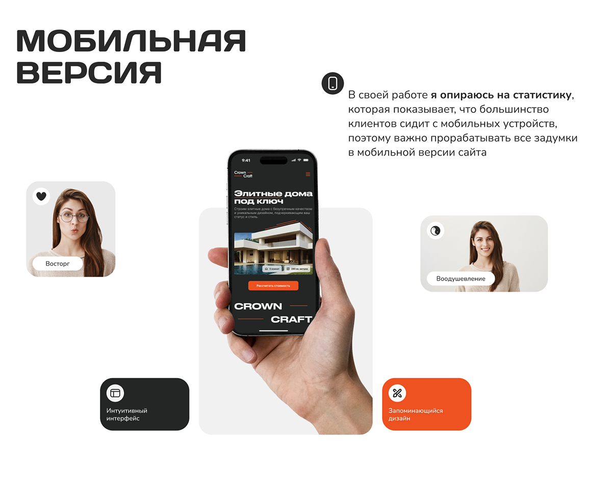Сайт строительной компании | Лендинг застройщика домов — Изображение №15 — Интерфейсы, Брендинг на Dprofile