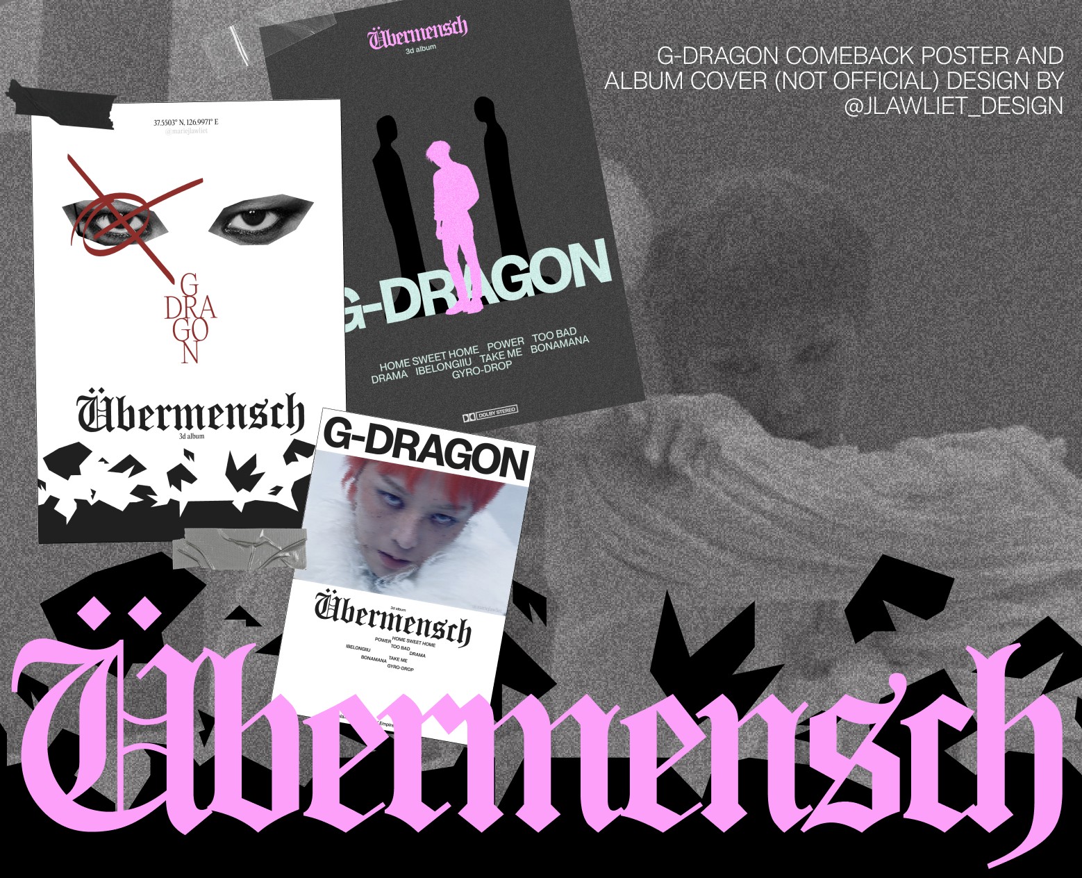 G-DRAGON 3d album "Übermensch" design — Иллюстрация, Графика на Dprofile