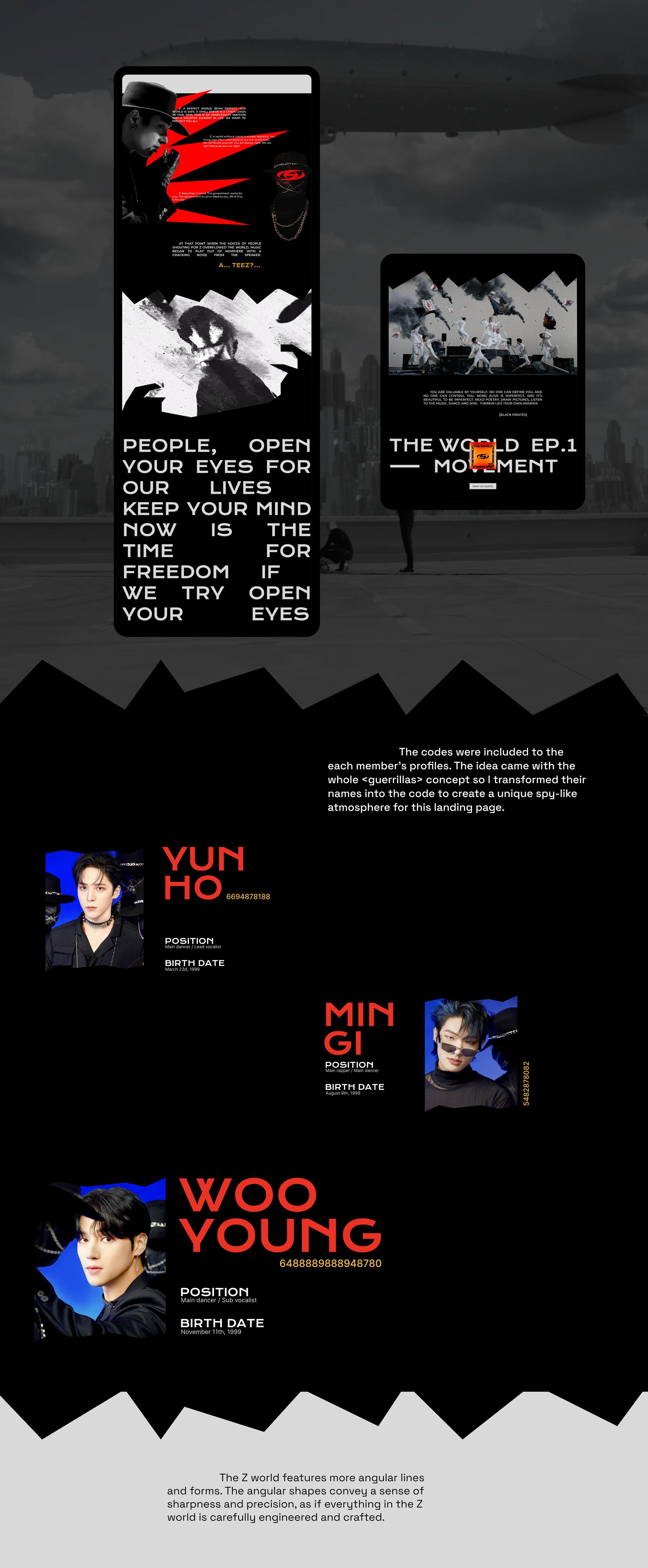 ATEEZ storytelling website project — Изображение №7 — Интерфейсы на Dprofile