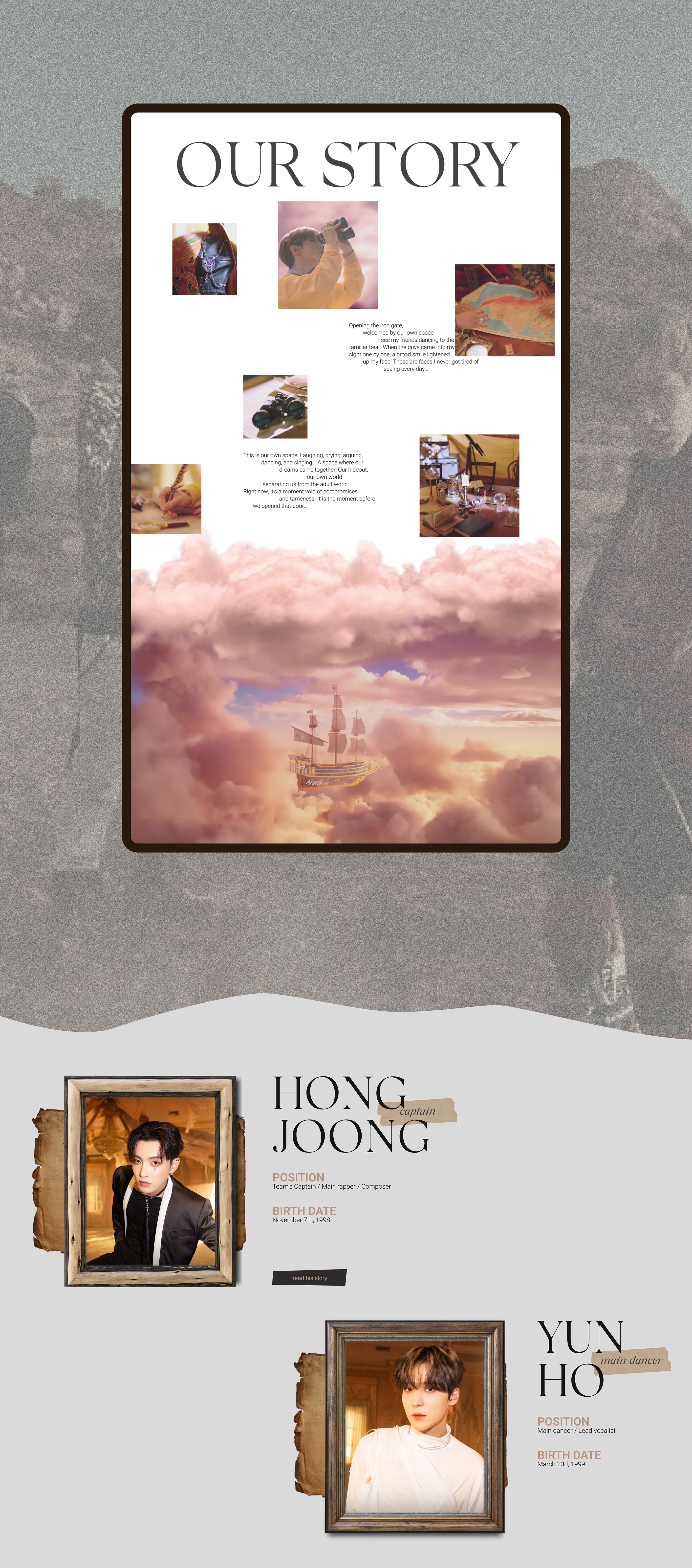 ATEEZ storytelling website project — Изображение №4 — Интерфейсы на Dprofile