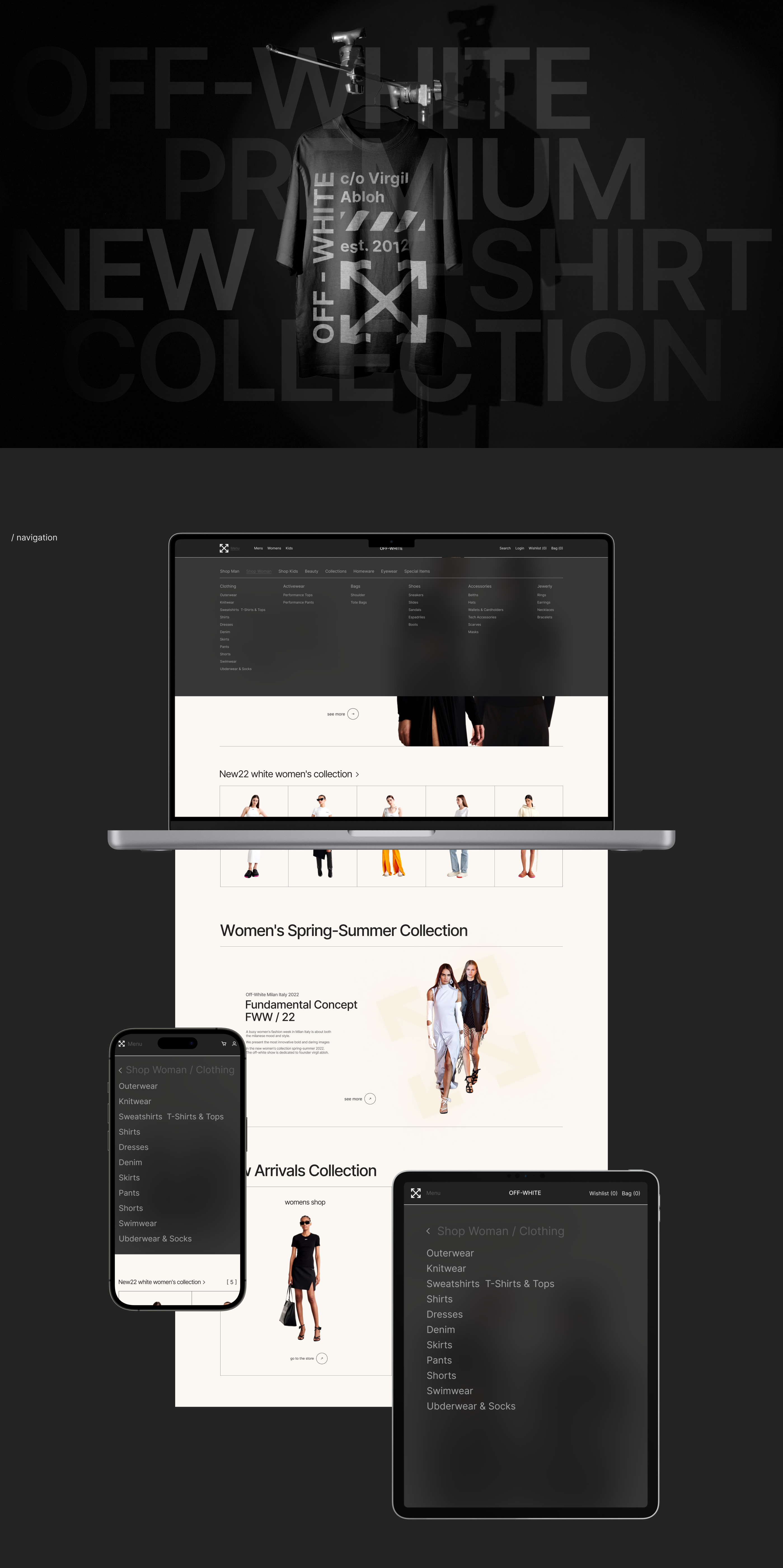 Off-White | e-commerce redesign website — Изображение №3 — Интерфейсы, Брендинг на Dprofile