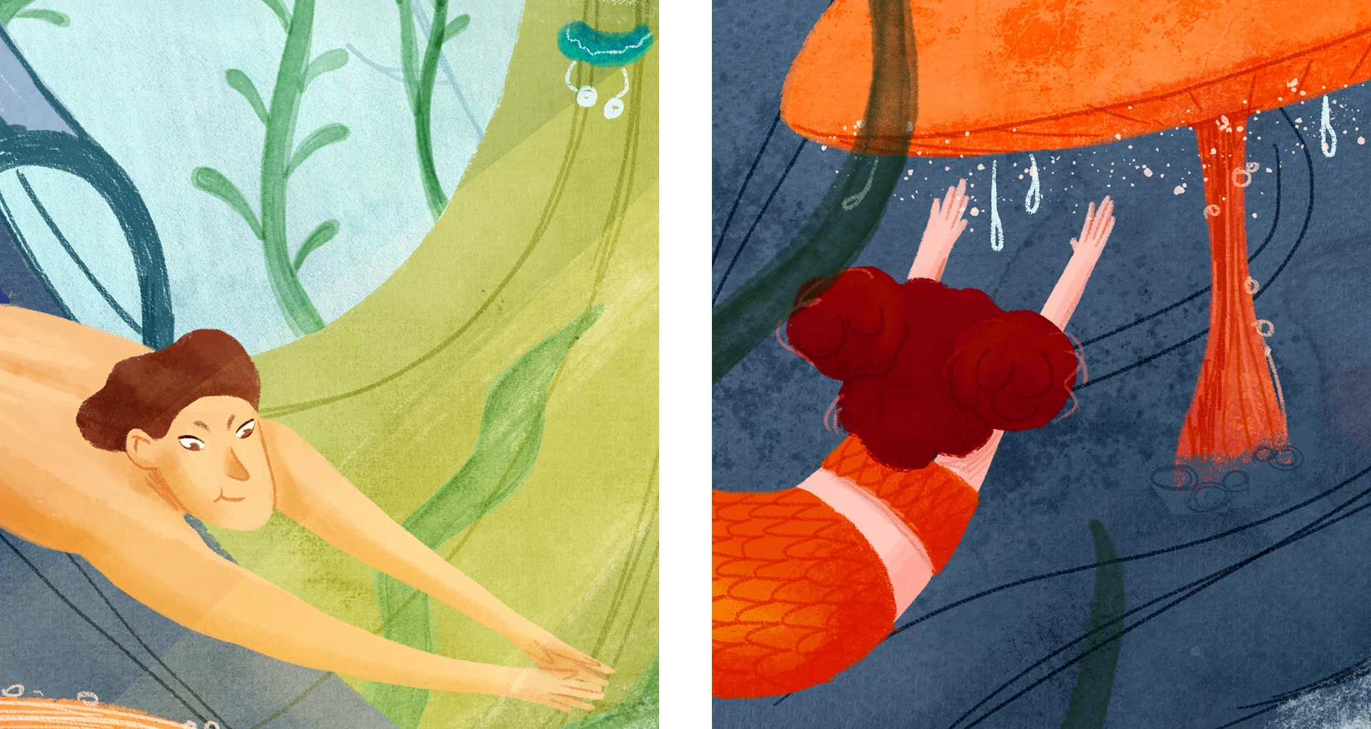 Книжная иллюстрация/ На ферме у русалок — Изображение №4 — Брендинг, Иллюстрация на Dprofile