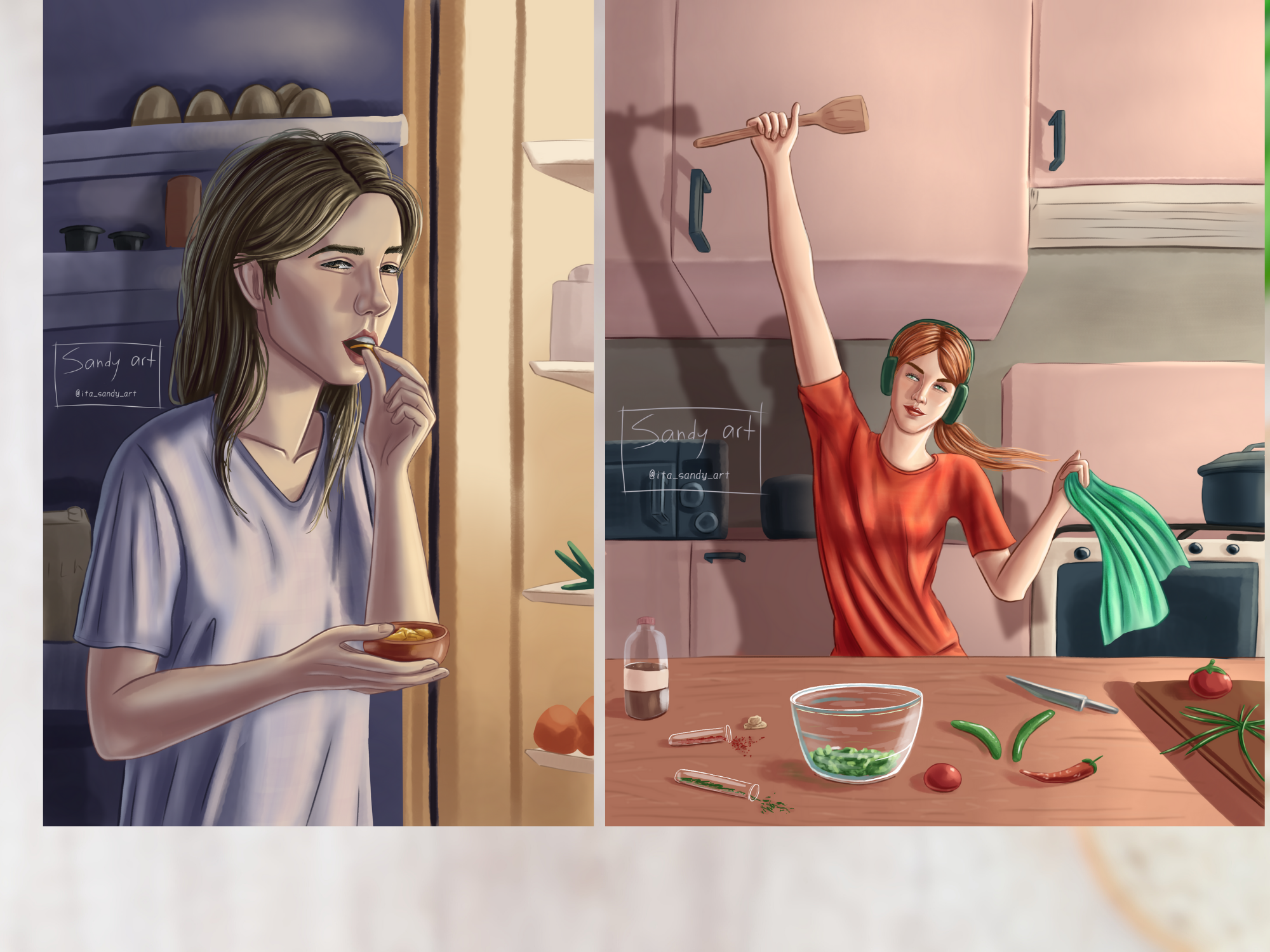 Лайфстайл-иллюстрации "Домашние моменты" — Изображение №4 — Брендинг, Иллюстрация на Dprofile