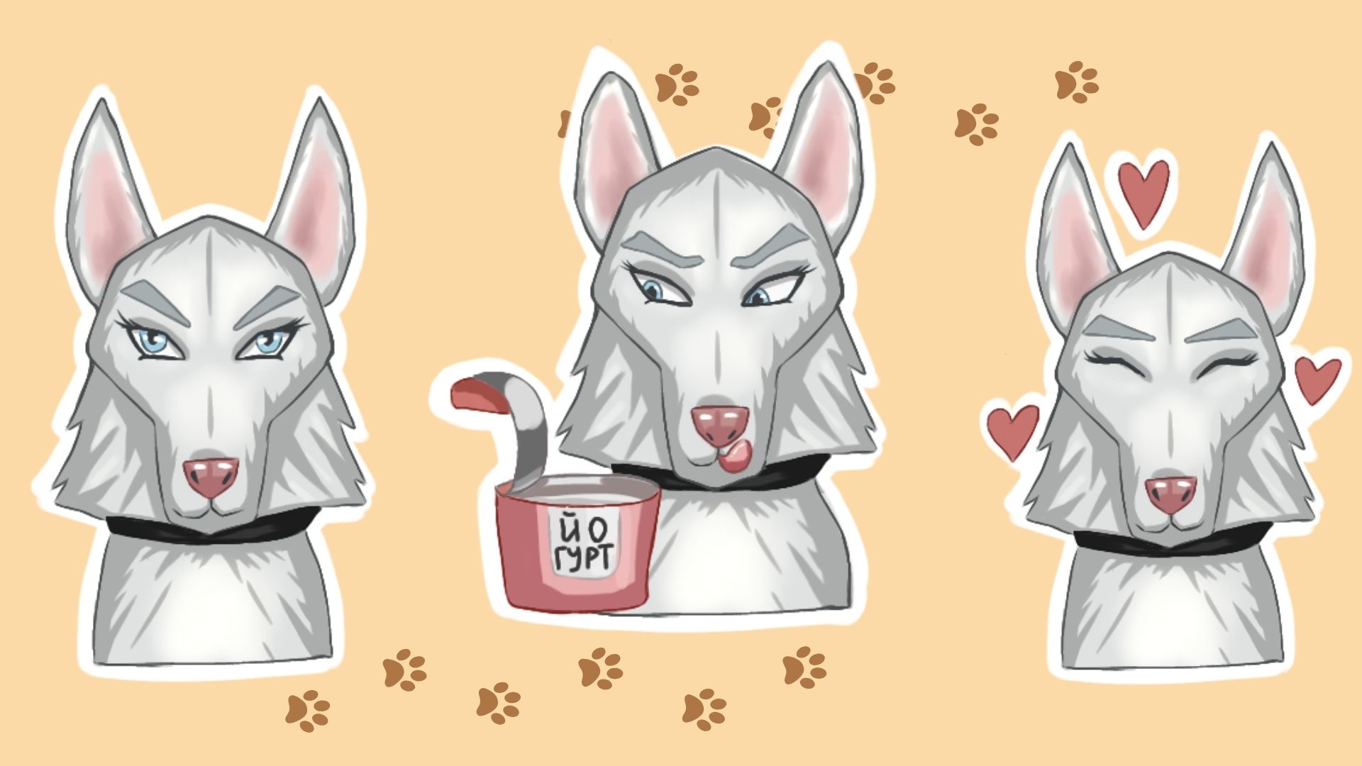 Стикер-пак "Хахаска" для канала в Telegram — Изображение №4 — Иллюстрация на Dprofile