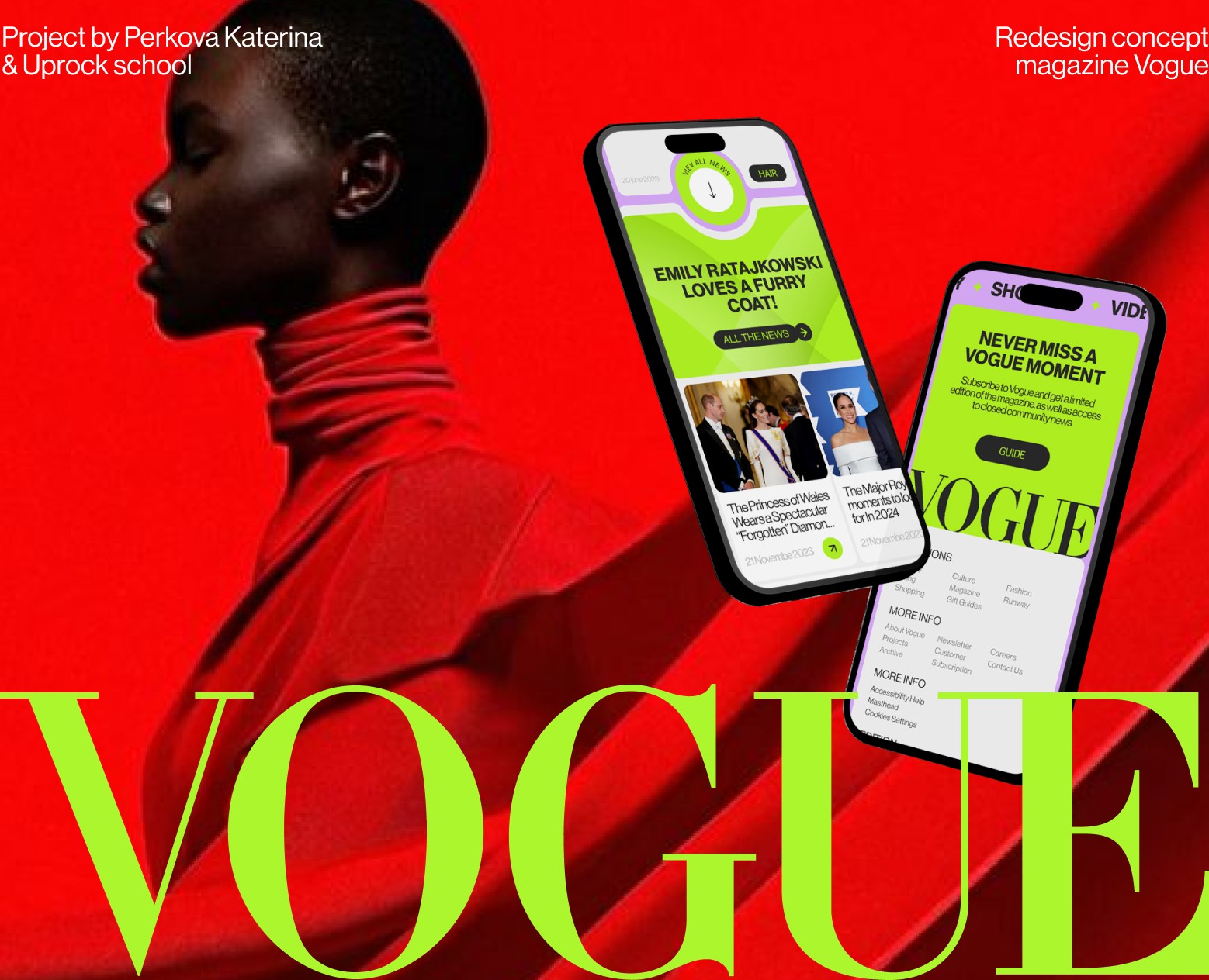 Vogue News Website Redesign | UX / UI на Dprofile