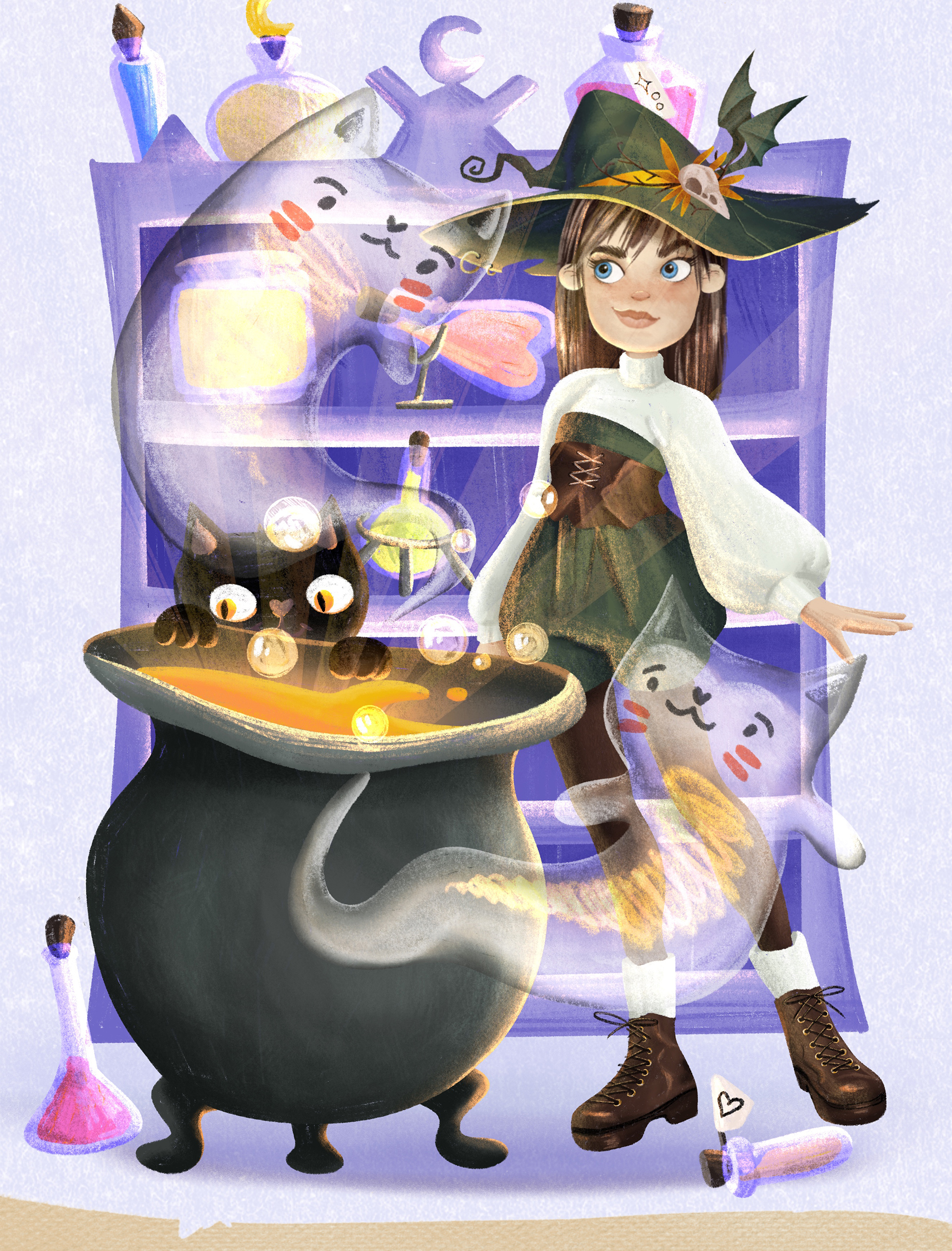THE WITCH book illustration | ВЕДЬМОЧКА книжная иллюстрация — Изображение №4 — Иллюстрация на Dprofile