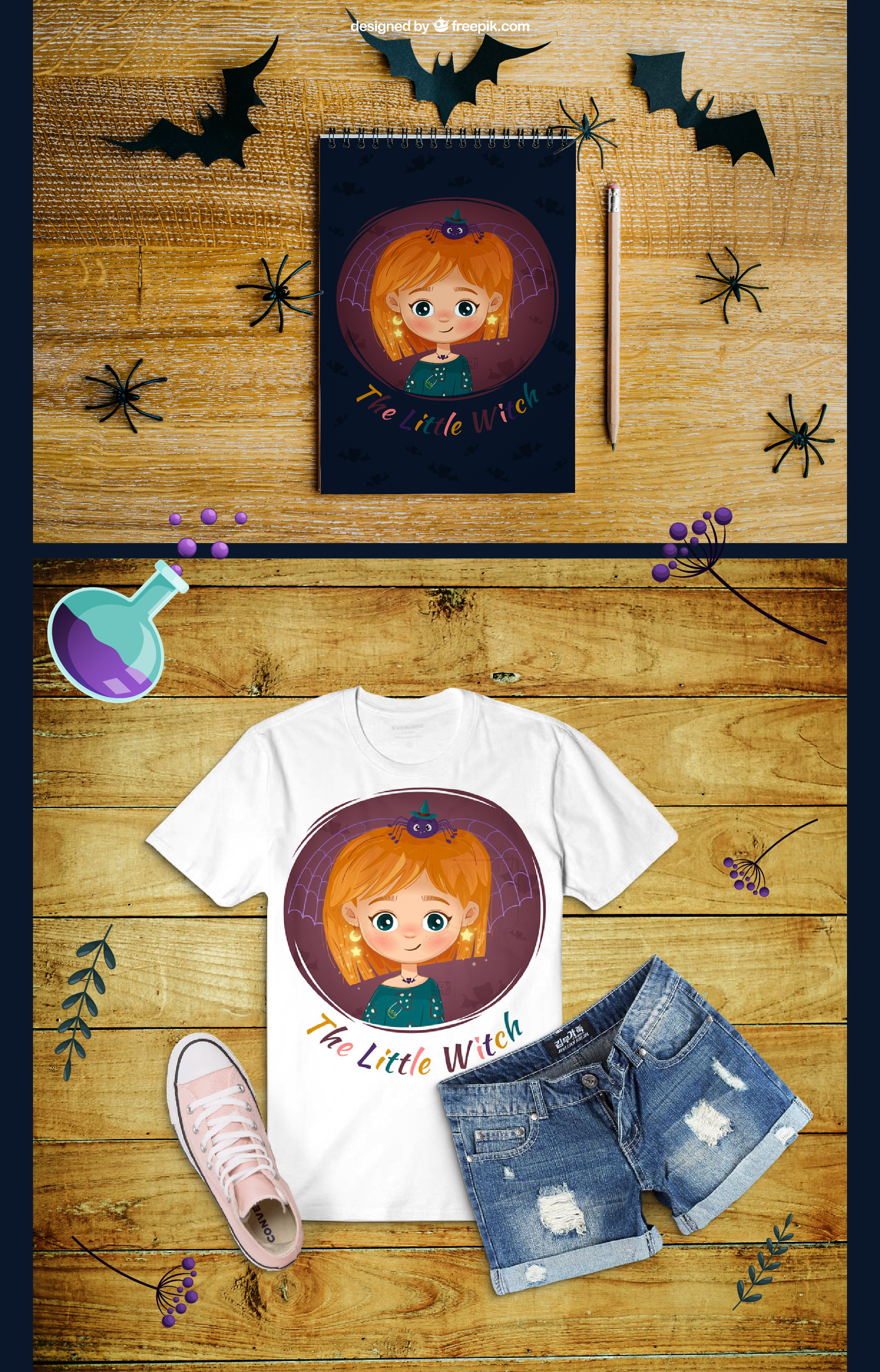 The Little Witch. Halloween illustration — Изображение №4 — Иллюстрация на Dprofile