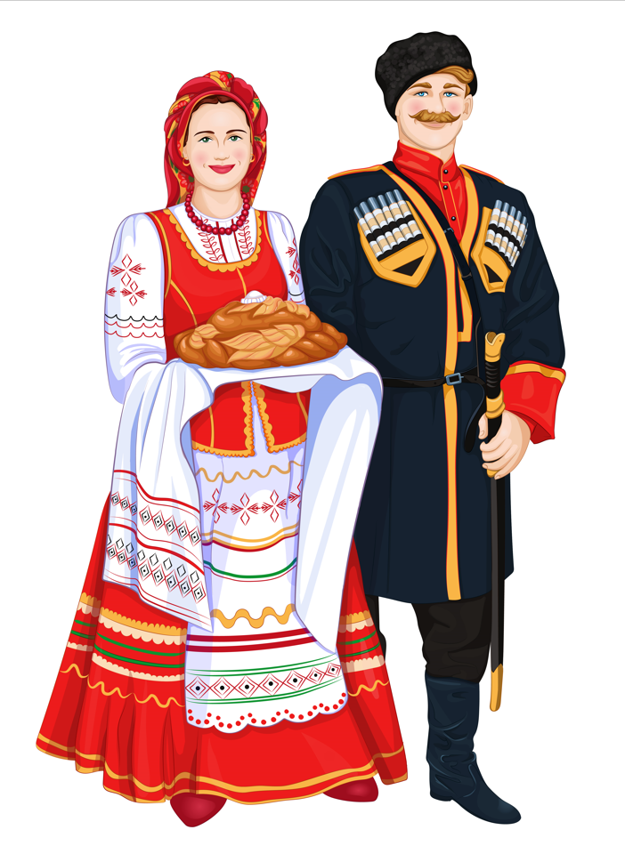 Кубанские казак и казачка — Изображение №1 — Интерфейсы, Иллюстрация на Dprofile