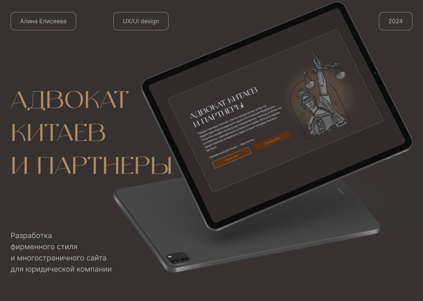 Разработка сайта и фирменного стиля для адвоката — Изображение №1 — Интерфейсы, Брендинг на Dprofile