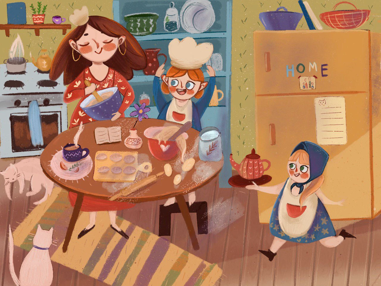 С мамой на кухне — Изображение №4 — Иллюстрация на Dprofile