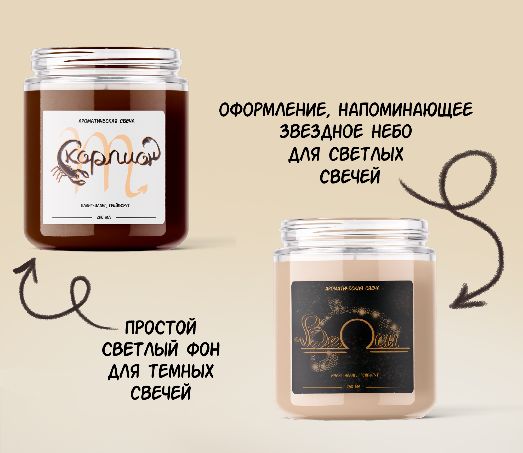 Леттеринг для ароматических свечей — Изображение №4 — Брендинг, Графика на Dprofile