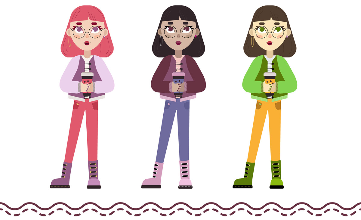 Character design for coffee house — Изображение №3 — Брендинг, Иллюстрация на Dprofile