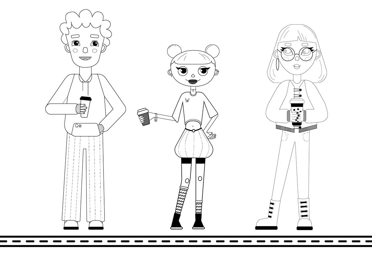 Character design for coffee house — Изображение №2 — Брендинг, Иллюстрация на Dprofile