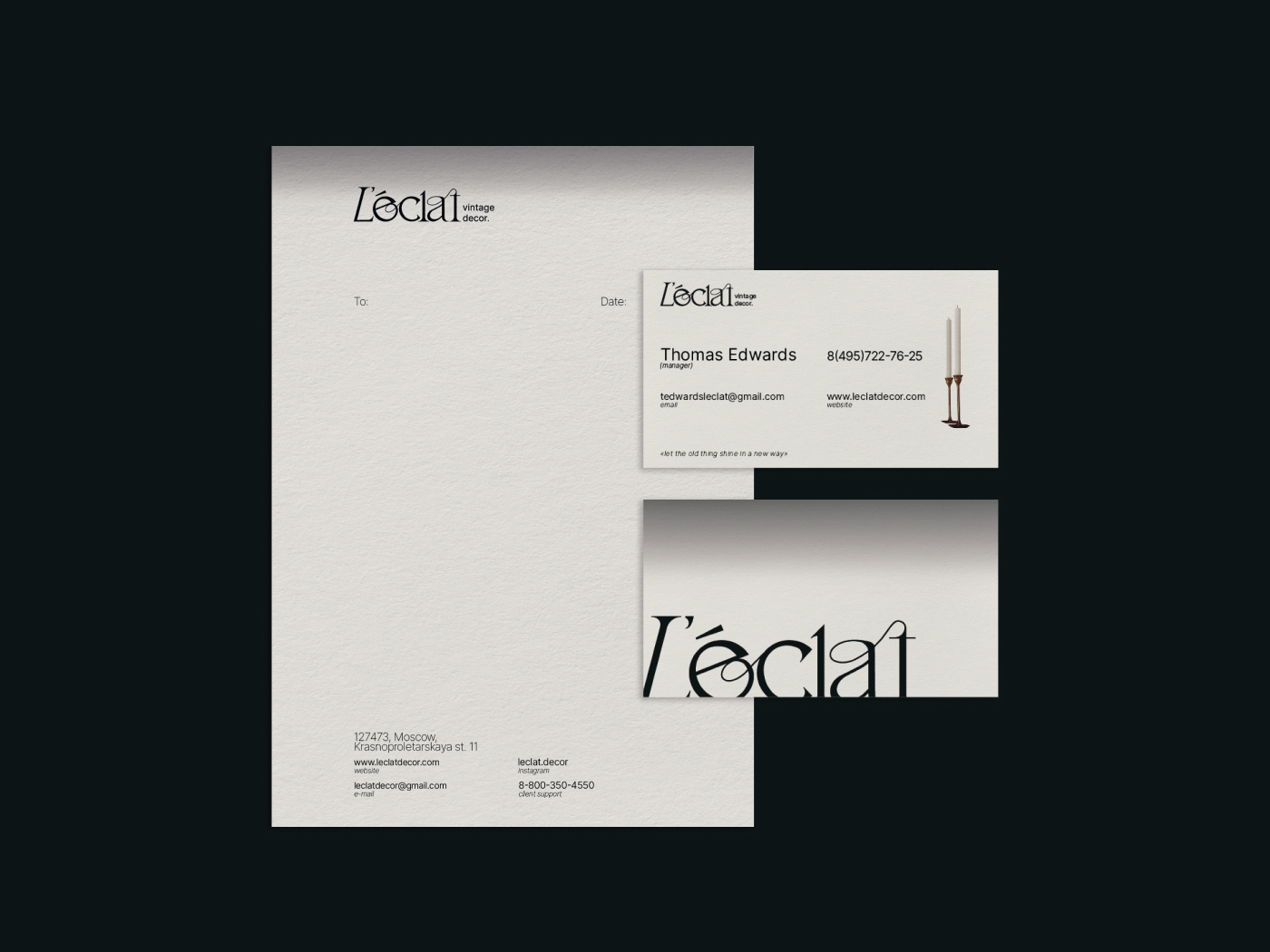 L'eclat decor — Изображение №4 — Брендинг на Dprofile