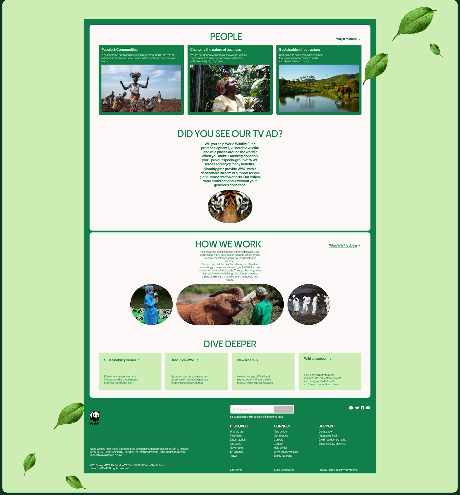 landing page World Wildlife Fund — Изображение №7 — Интерфейсы на Dprofile