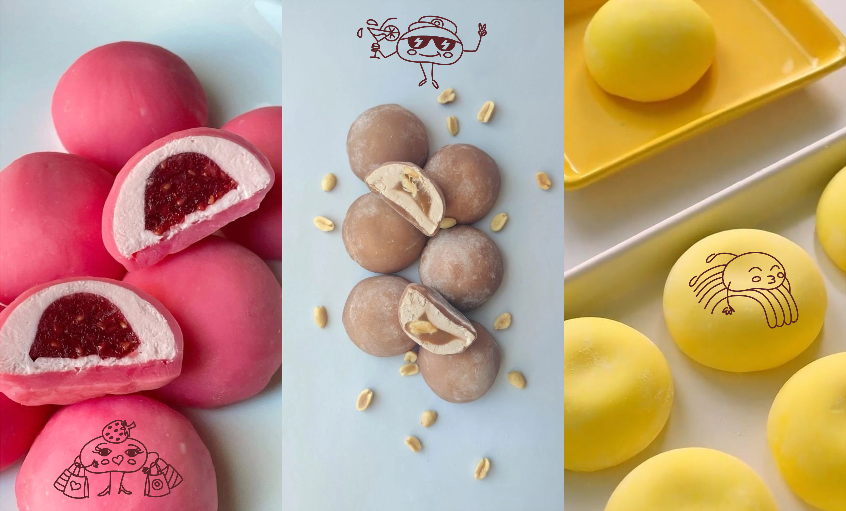 Mochi dessert packaging design - Дизайн упаковки моти — Изображение №9 — Брендинг, Иллюстрация на Dprofile