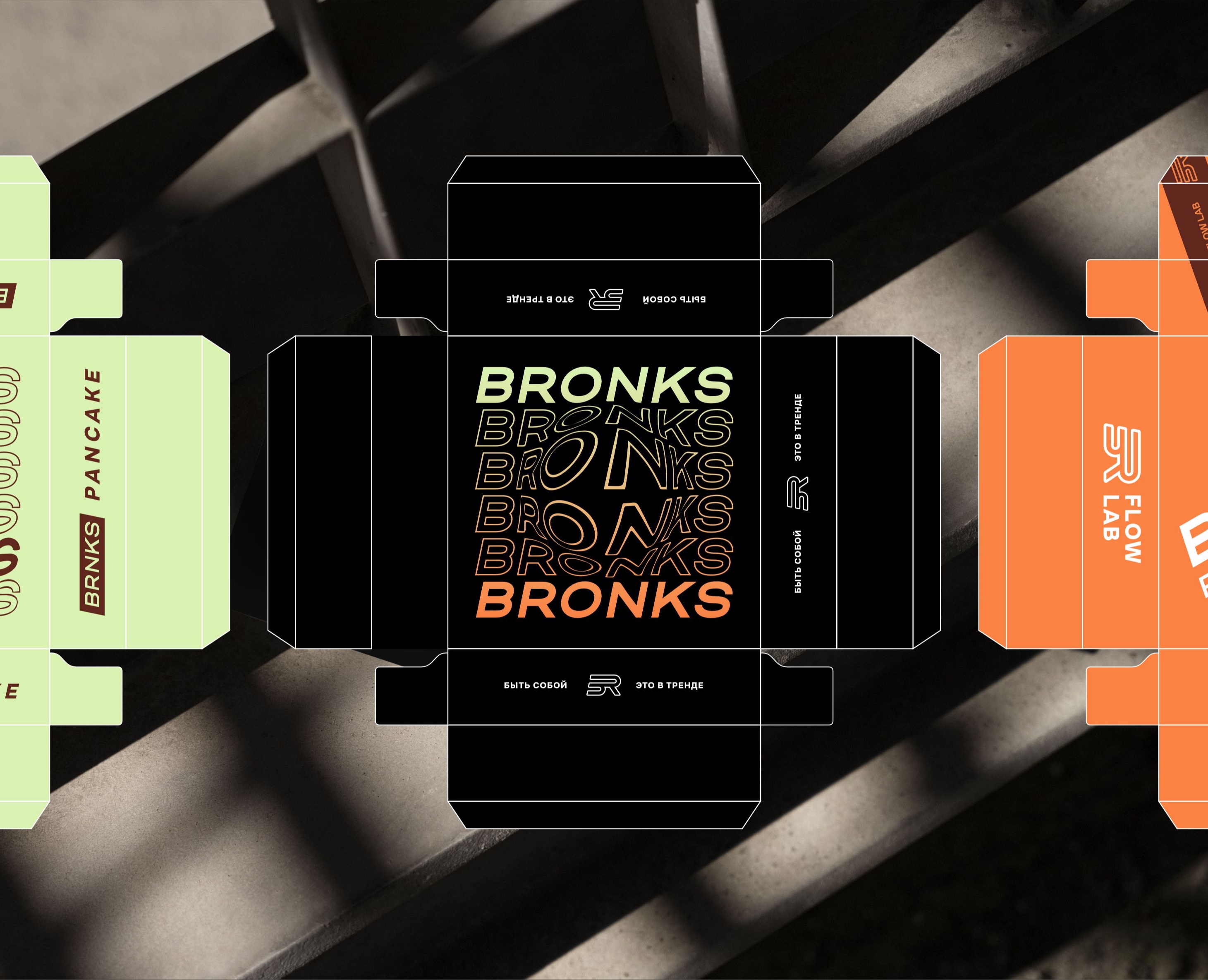 Логотип и фирменный стиль бренда одежды Bronks на Dprofile
