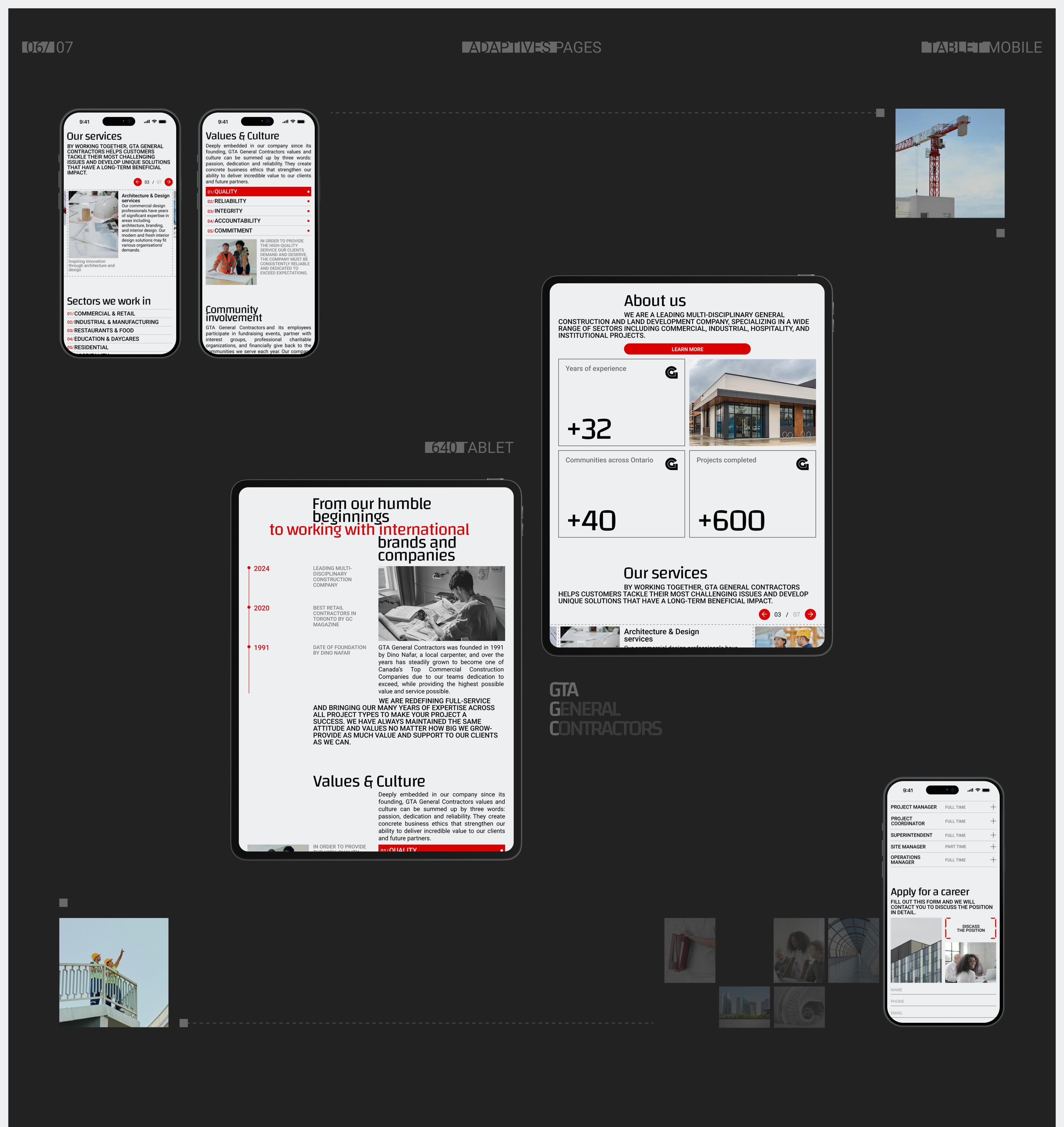 GTA General Contractors | Corporate website | Redesign — Изображение №13 — Интерфейсы на Dprofile