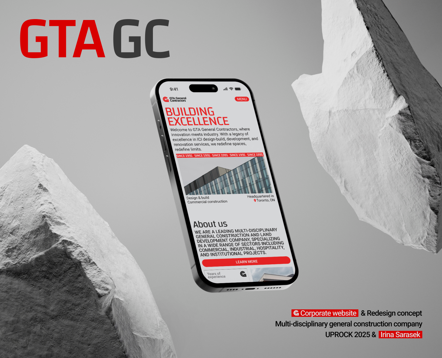 GTA General Contractors | Corporate website | Redesign — Интерфейсы на Dprofile