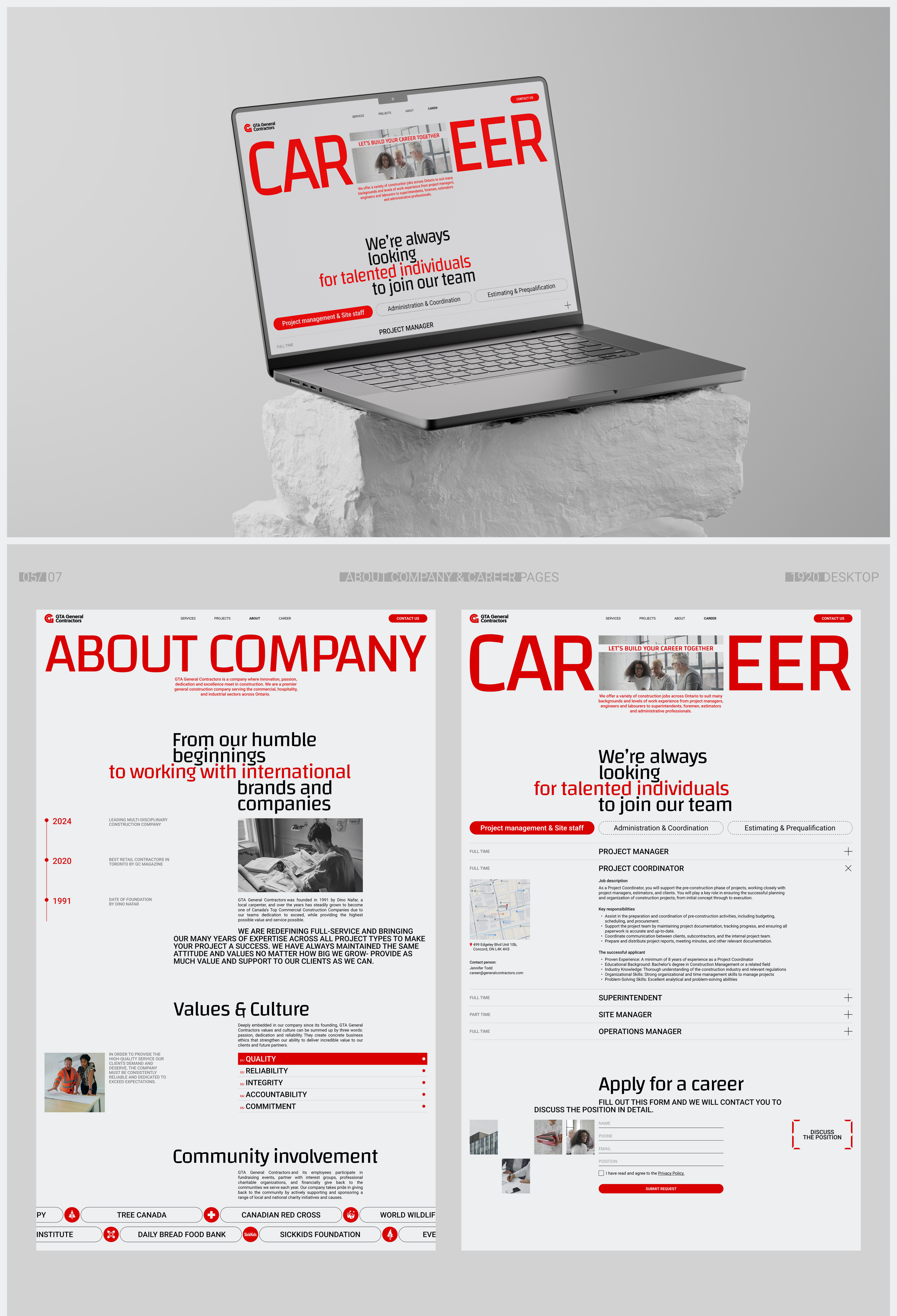 GTA General Contractors | Corporate website | Redesign — Изображение №12 — Интерфейсы на Dprofile