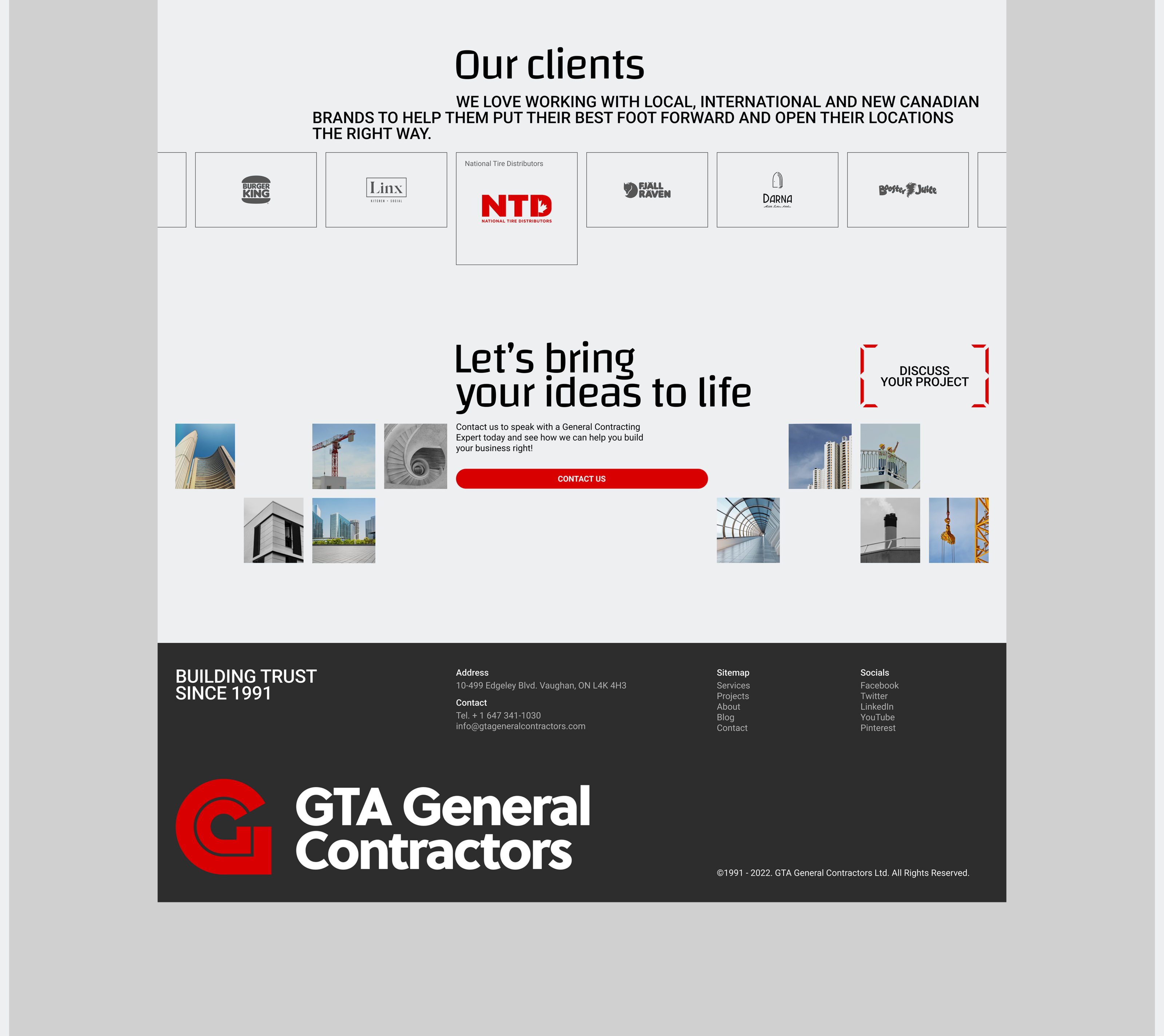 GTA General Contractors | Corporate website | Redesign — Изображение №5 — Интерфейсы на Dprofile