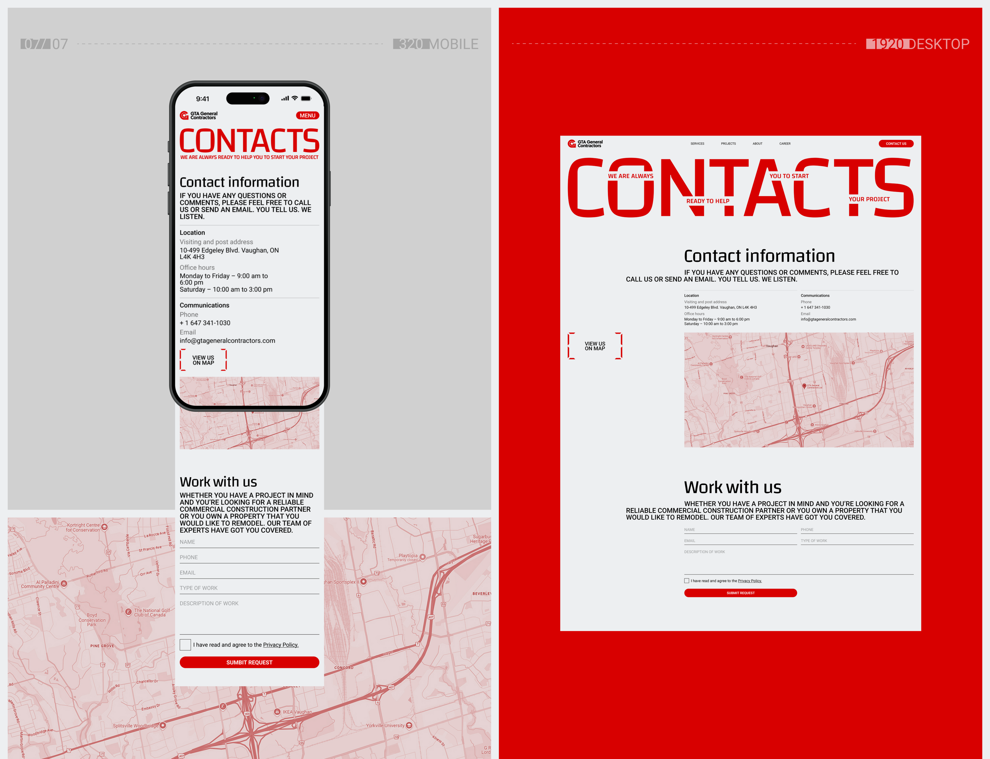 GTA General Contractors | Corporate website | Redesign — Изображение №15 — Интерфейсы на Dprofile