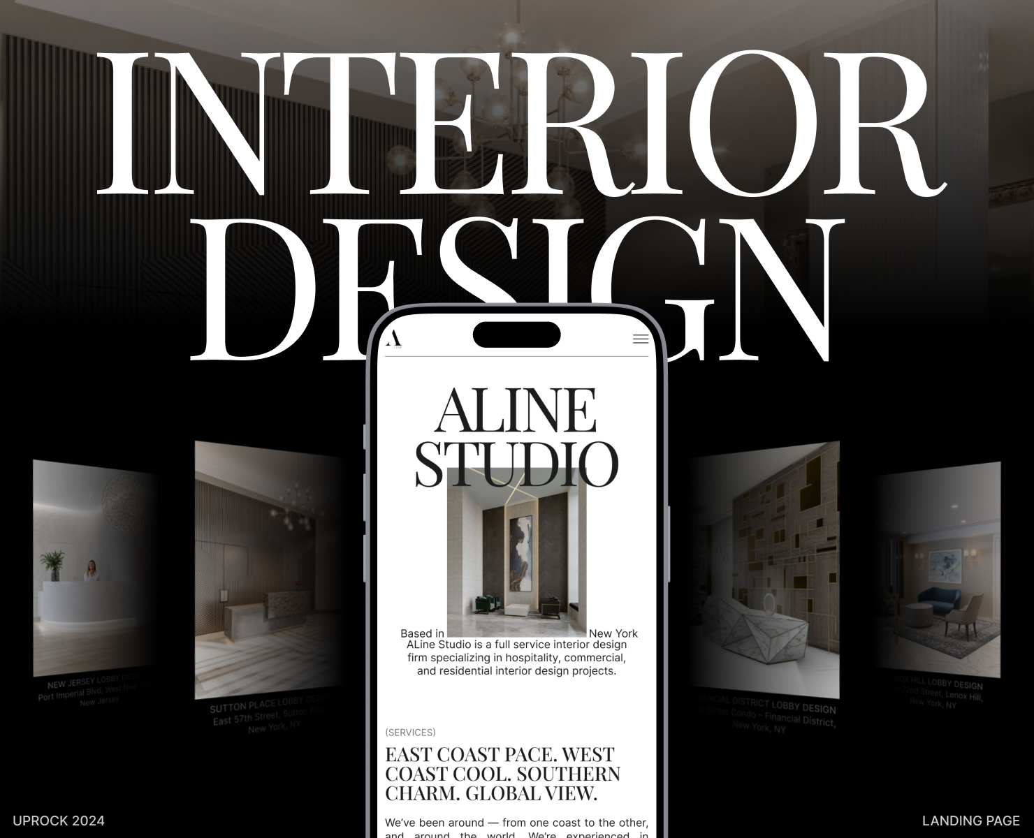 ALine Studio | Landing page redesign — Интерфейсы, Анимация на Dprofile