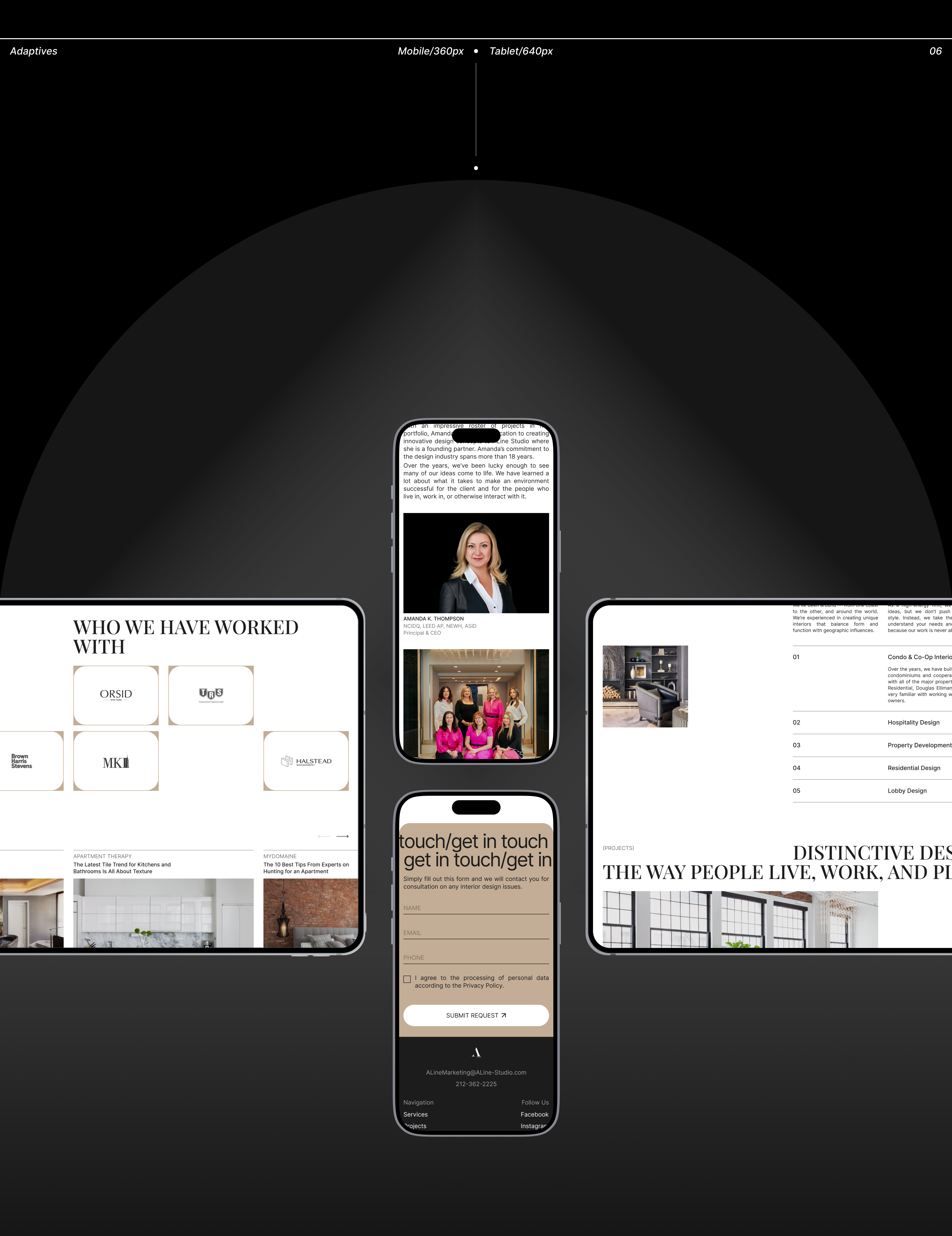 ALine Studio | Landing page redesign — Изображение №10 — Интерфейсы, Анимация на Dprofile