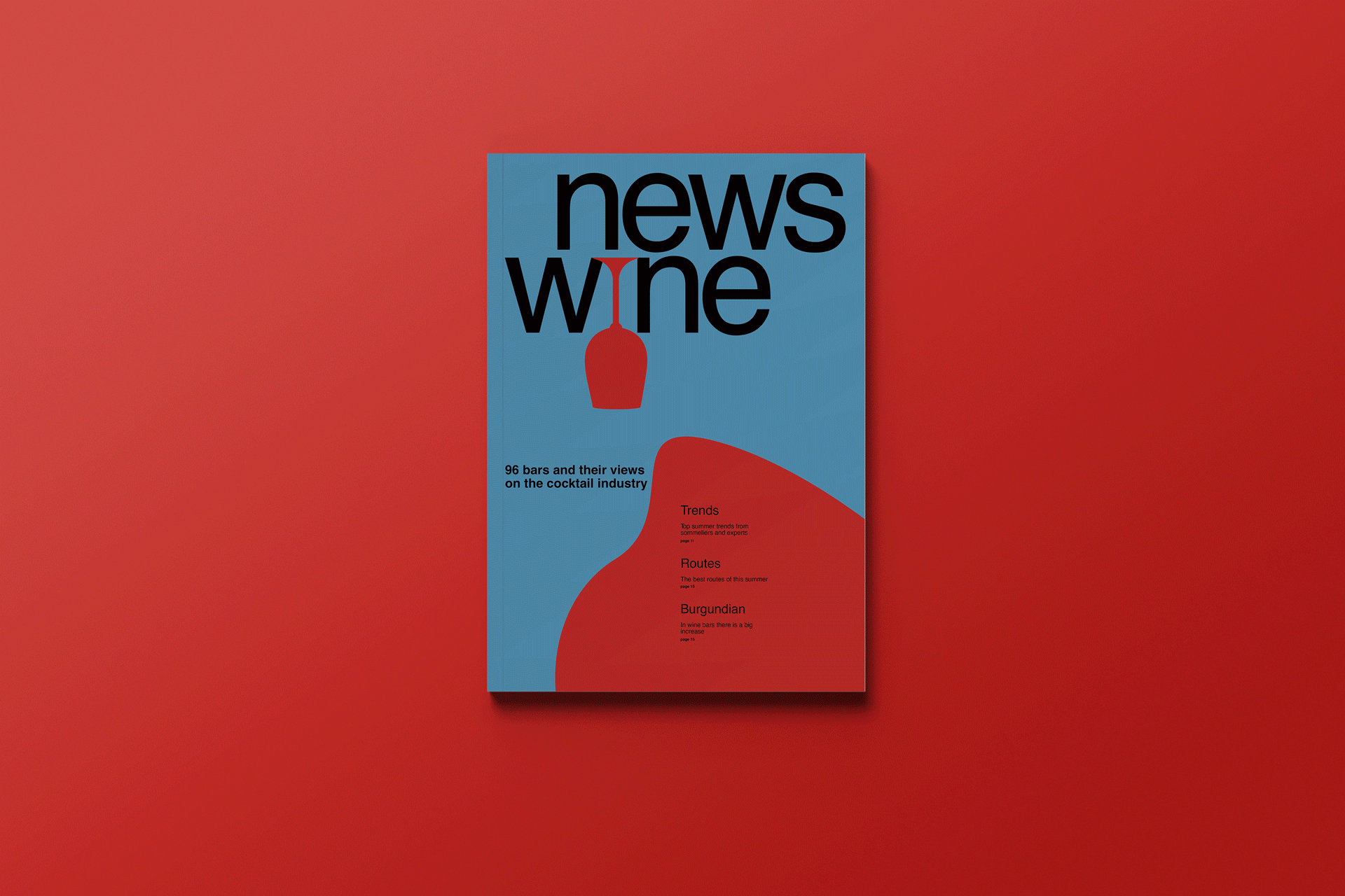 Вёрстка журнала NEWS WINE А4 в swiss style — Изображение №1 — Графика на Dprofile