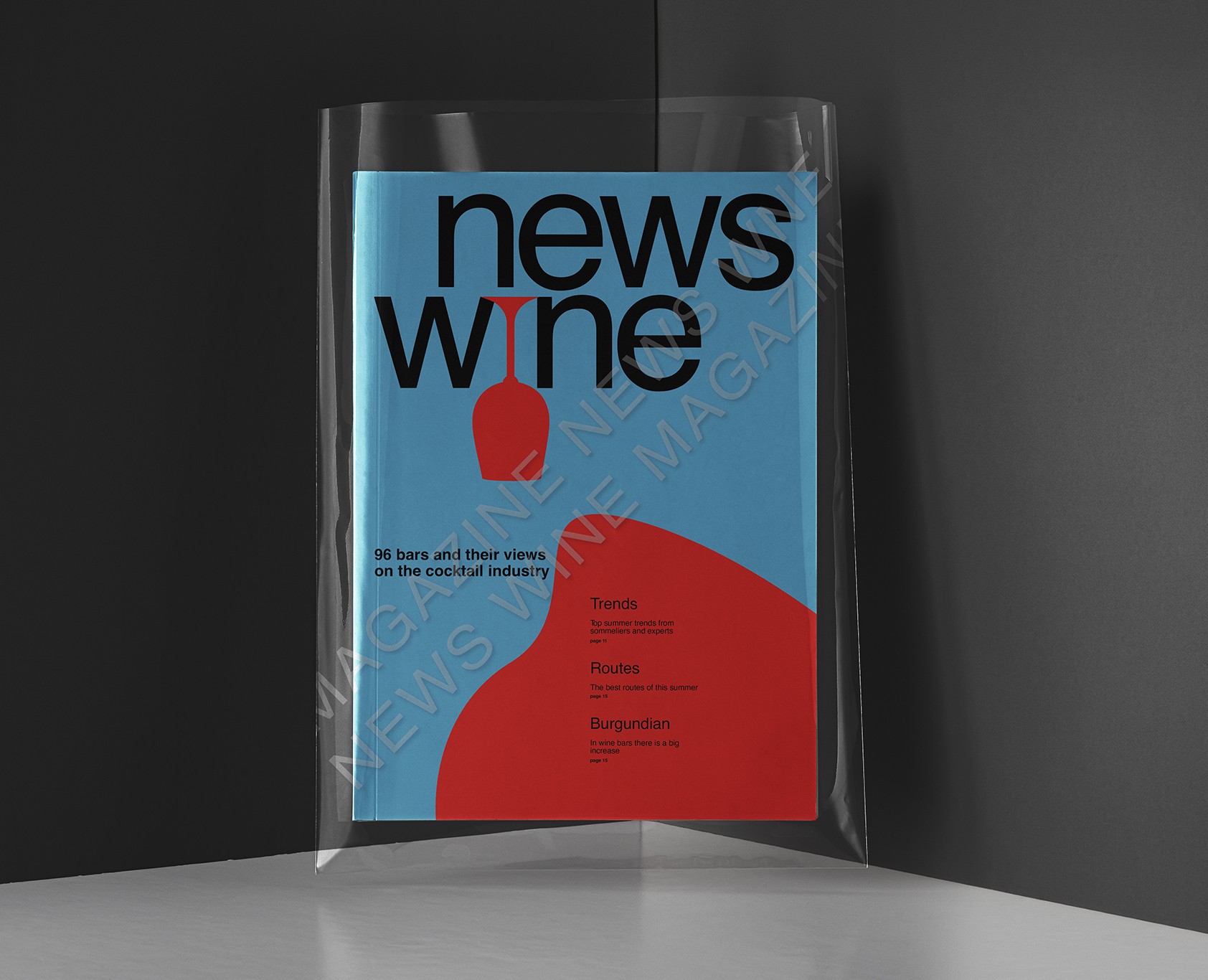 Вёрстка журнала NEWS WINE А4 в swiss style — Графика на Dprofile