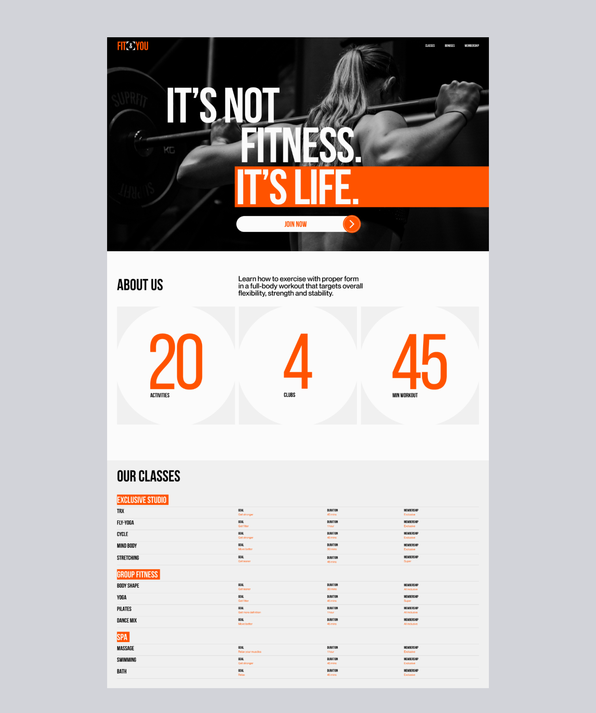 FIT&YOU | Landing redesign concept — Изображение №4 — Интерфейсы, Брендинг на Dprofile