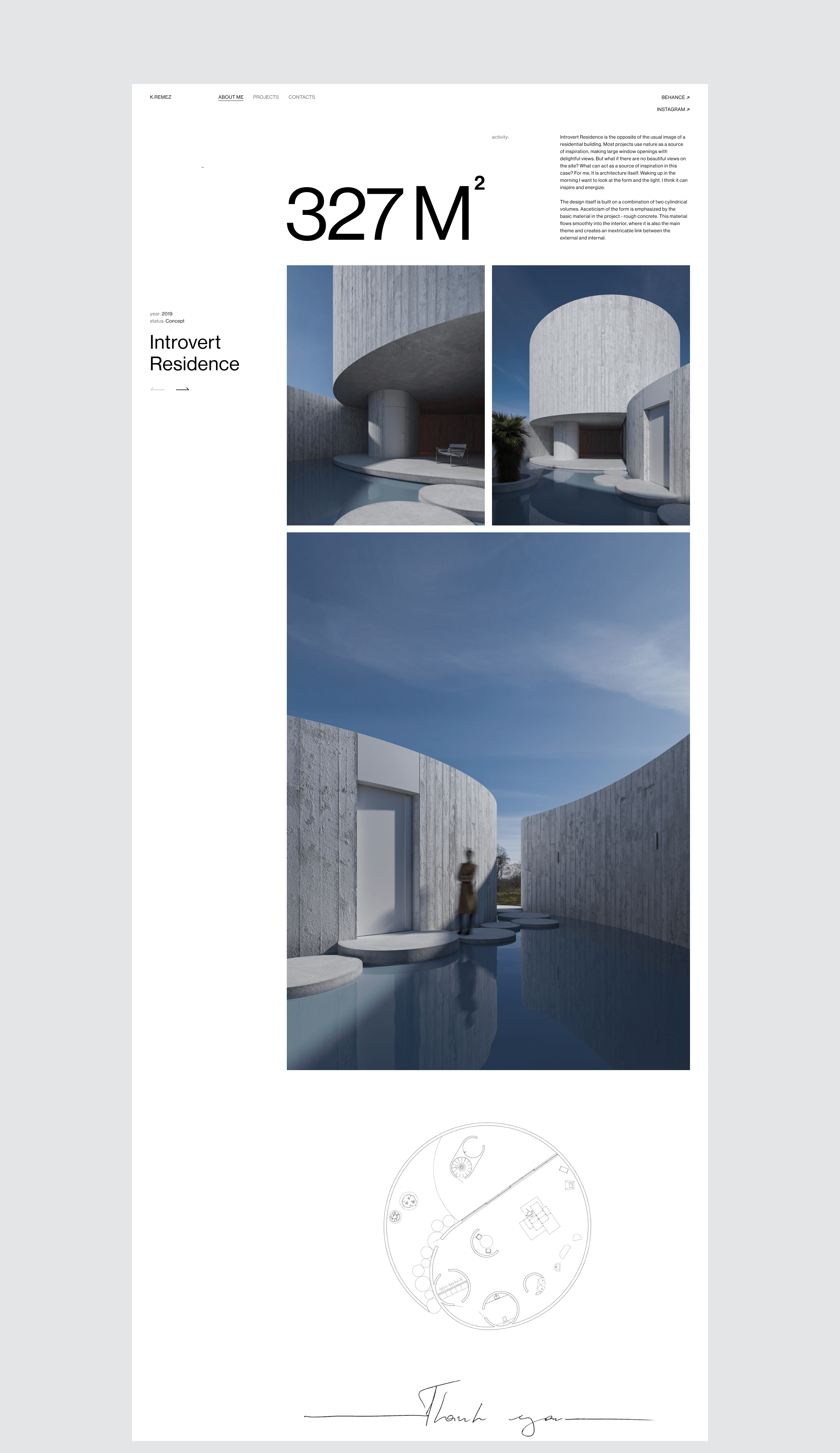 Architect Website | For K.Remez — Изображение №4 — Интерфейсы на Dprofile