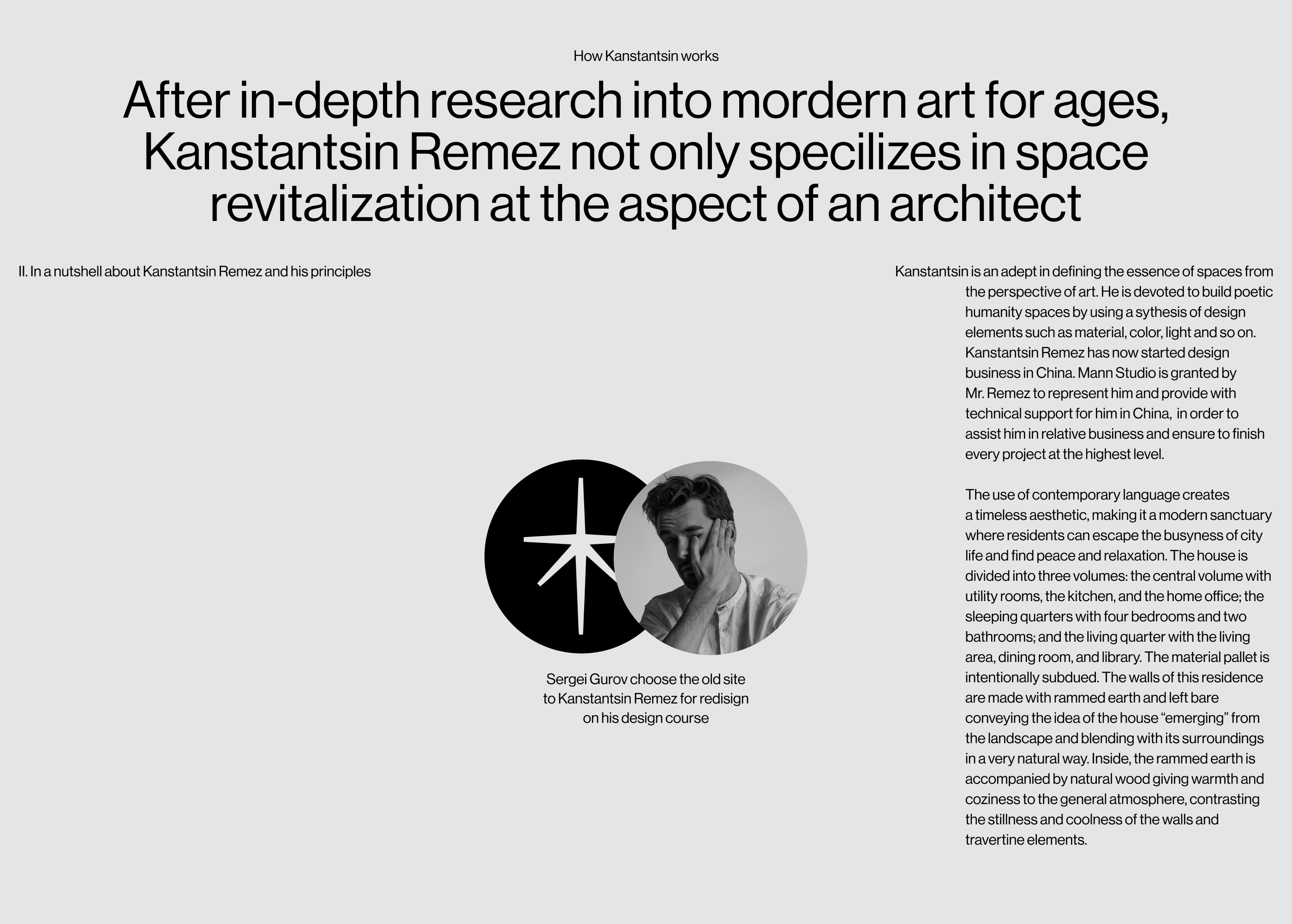 Architect Website | For K.Remez — Изображение №3 — Интерфейсы на Dprofile