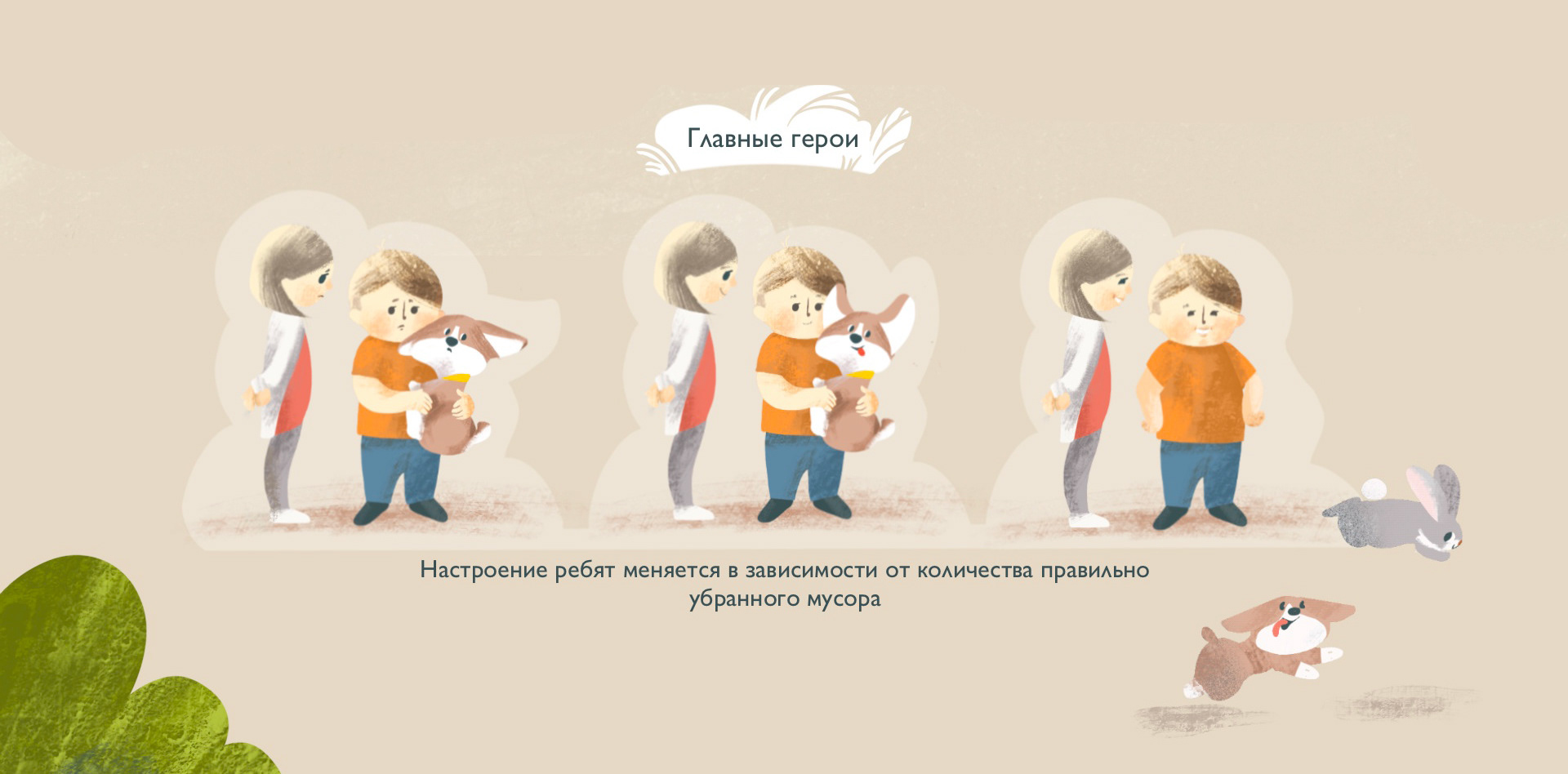 Викторина для музея "Сортировка мусора" — Изображение №2 — Интерфейсы, Иллюстрация на Dprofile