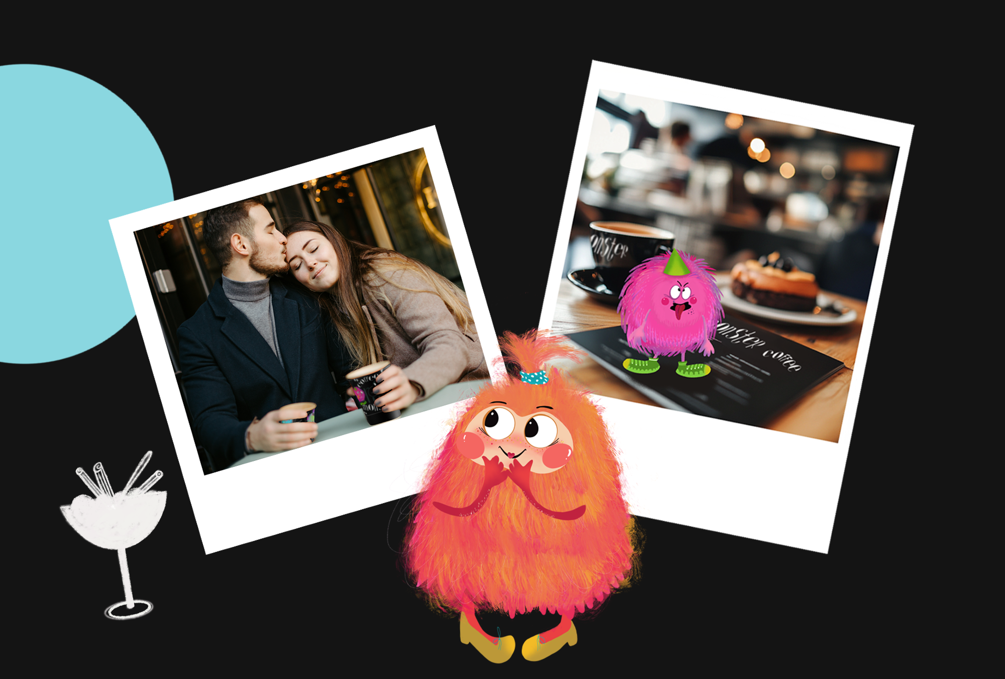 Бренд персонажи для кафе "Coffee monsters" — Изображение №5 — Брендинг, Иллюстрация на Dprofile