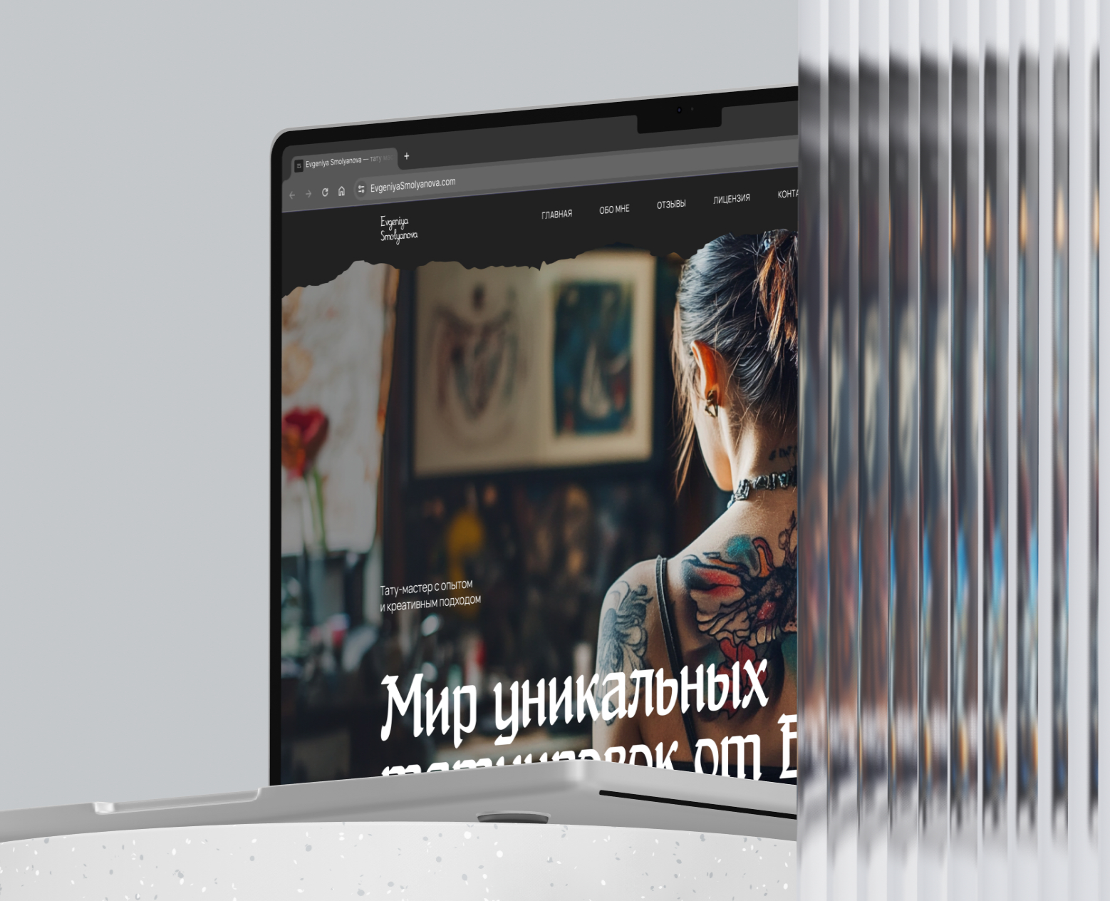 Landing page for Tattoo artist на Dprofile