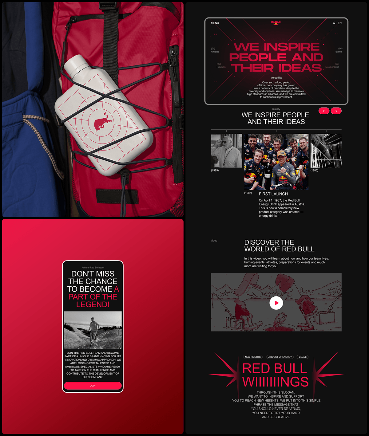 Red Bull |Редизайн корпоративного сайта — Изображение №7 — Интерфейсы, Брендинг на Dprofile