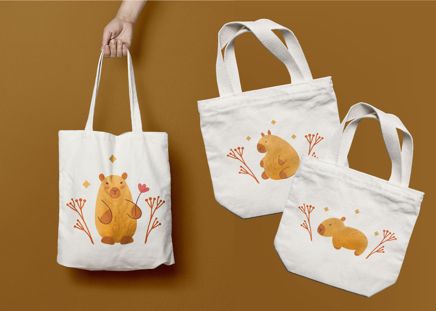 Cute capybaras clipart — Изображение №10 — Иллюстрация, Графика на Dprofile
