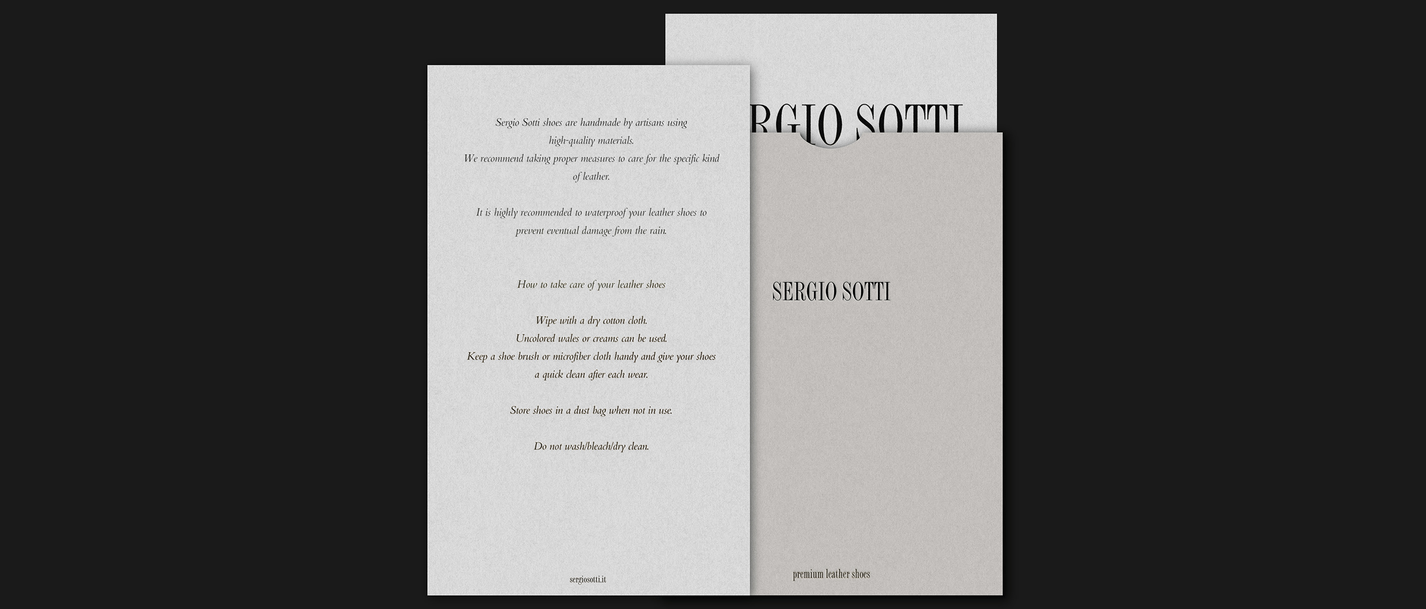 Sergio Sotti / Identity for premium leather shoes brand — Изображение №10 — Брендинг, Графика на Dprofile