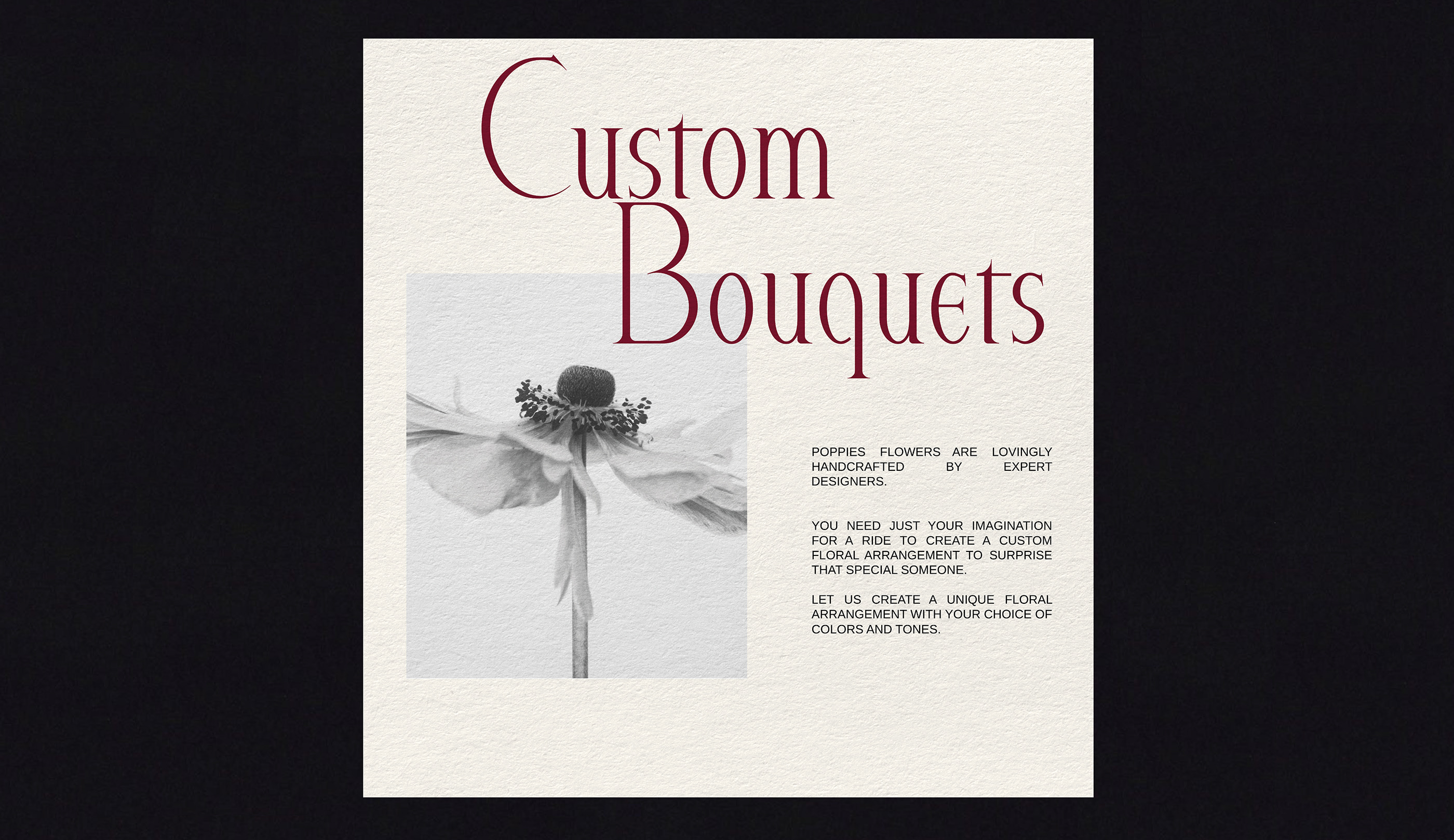 POPPIES flower boutique branding — Изображение №3 — Брендинг, Графика на Dprofile
