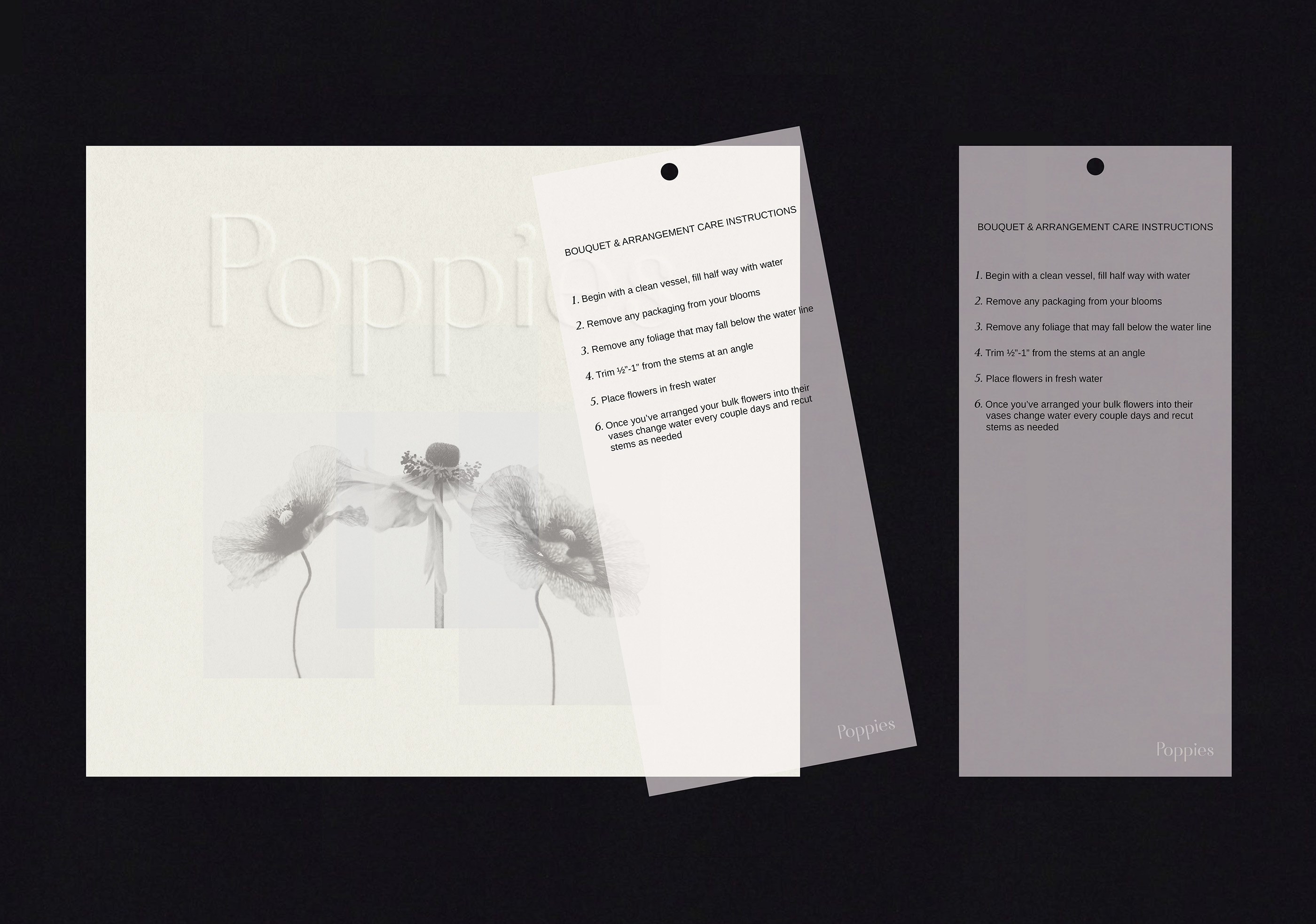 POPPIES flower boutique branding — Изображение №4 — Брендинг, Графика на Dprofile