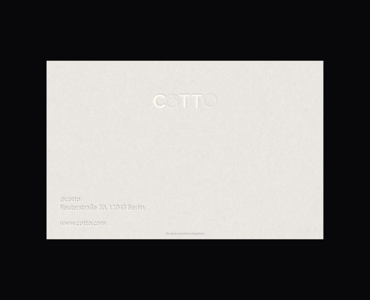 COTTO / brand identity for ceramic studio — Брендинг, Графика на Dprofile