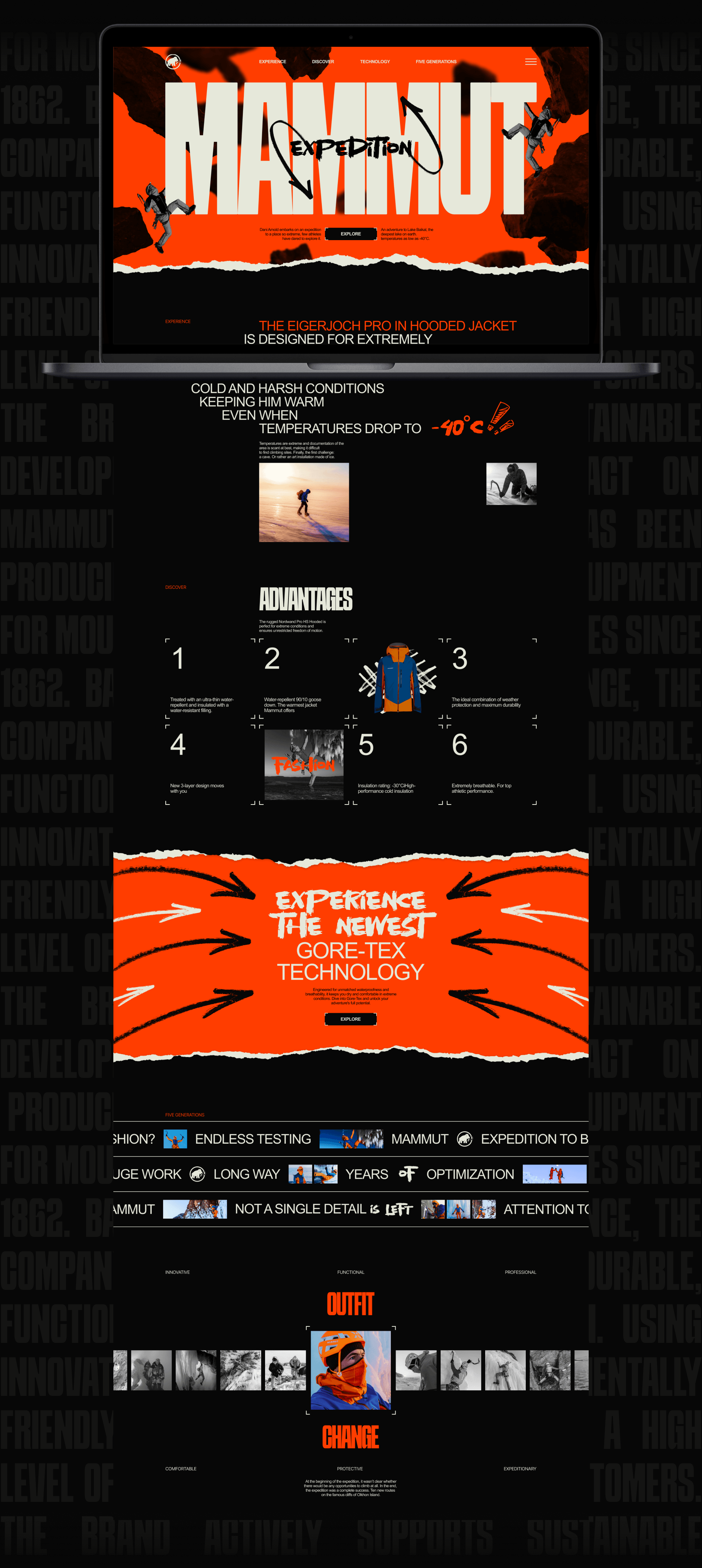 MAMMUT EXPEDITION | Landing page | REdesign — Изображение №3 — Интерфейсы на Dprofile