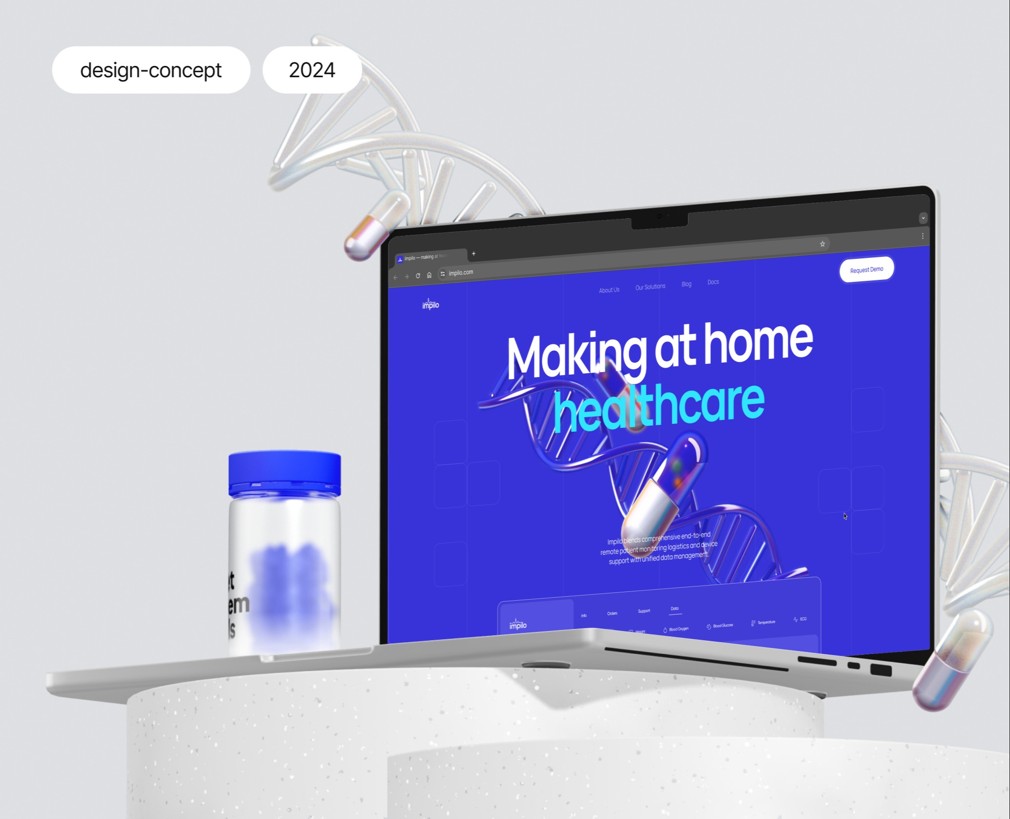 Implilo - health care logistics |Design and animation | — Интерфейсы, Анимация на Dprofile