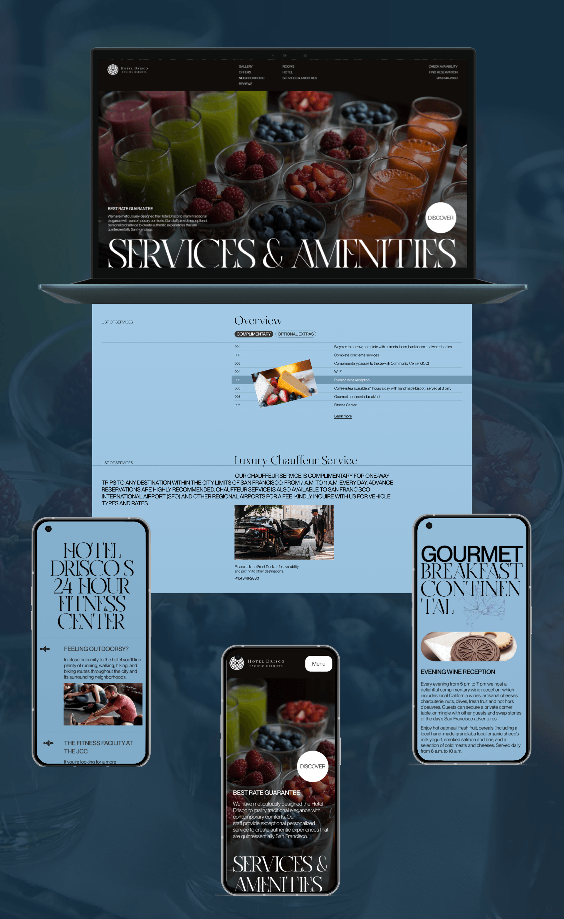 Hotel Drisco | Corporate website redesign — Изображение №7 — Интерфейсы, Брендинг на Dprofile