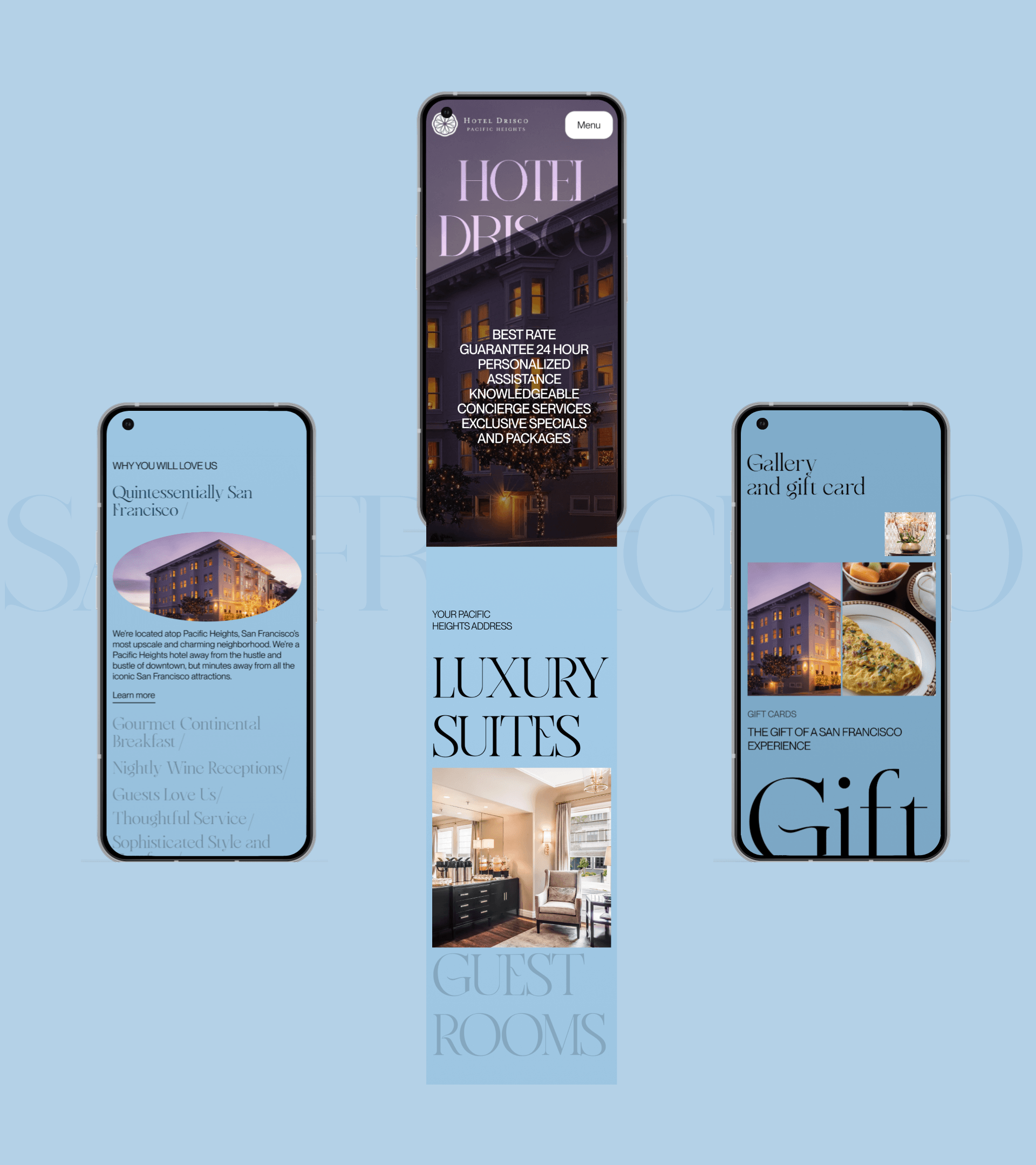Hotel Drisco | Corporate website redesign — Изображение №5 — Интерфейсы, Брендинг на Dprofile